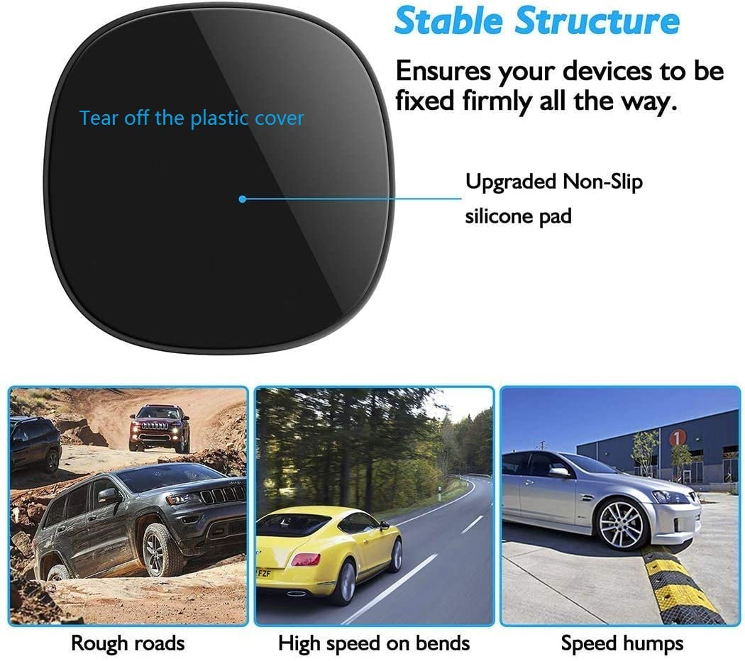 Daite Car Phone Holder, Car Phone Mount Cradle Silicone Phone Car Dashboard Car Pad Mat Various Dashboards, Anti-Slip Desk Phone Stand Compatible With Iphone, Samsung, Android Smartphones, Gps
