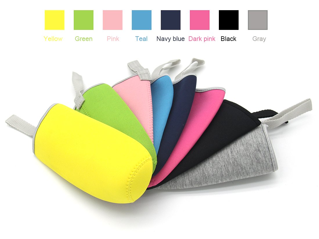 Kvvdi 8 Pack 12 Oz - 18 Oz Neoprene Water Bottle Sleeve 16.9 Oz Insulated Glass Drink Bottle Cover