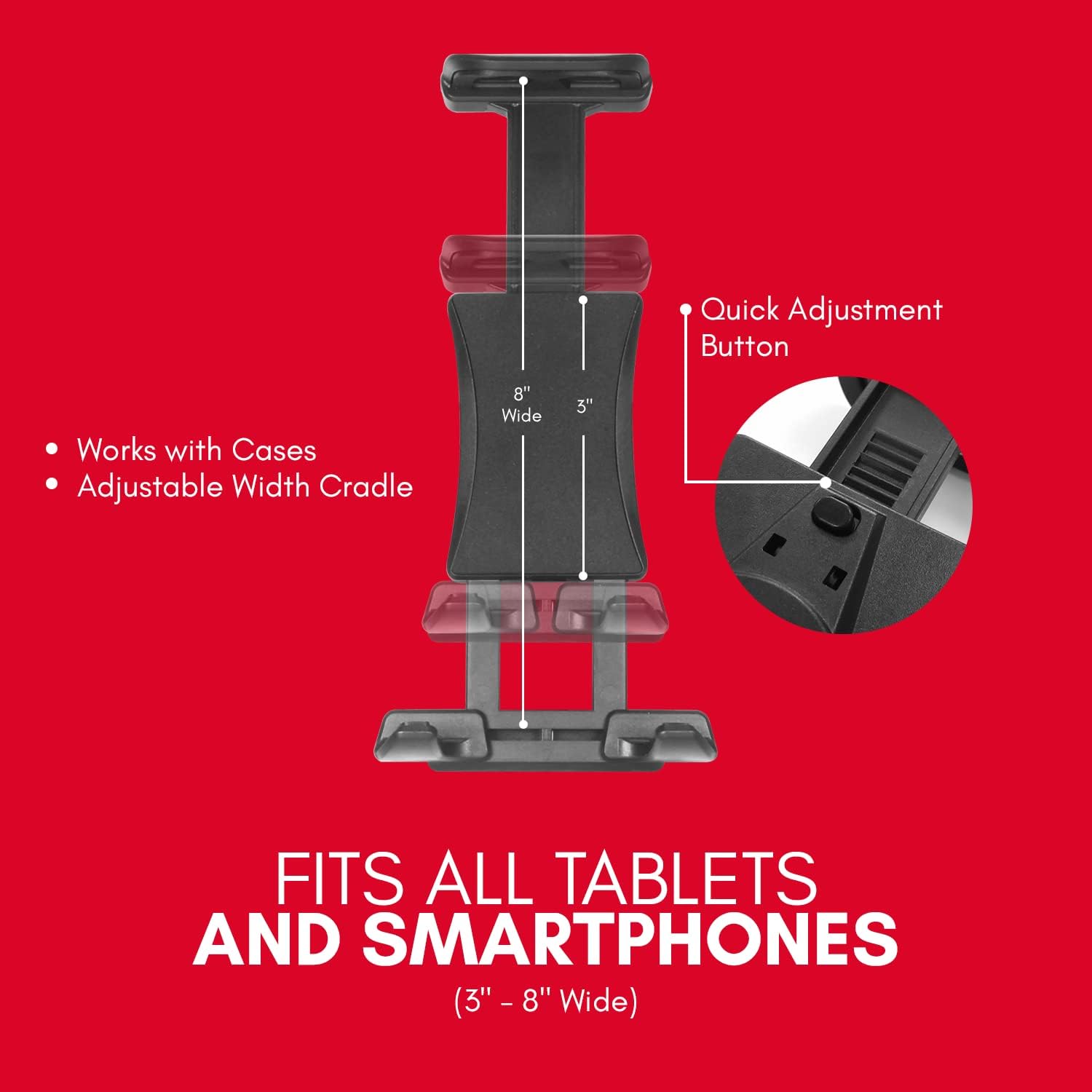 Macally Tablet Holder For Car Headrest  Ipad Backseat Mount For Kids  Fits 4.7-11" Devices  Perfect For Long Car Trips