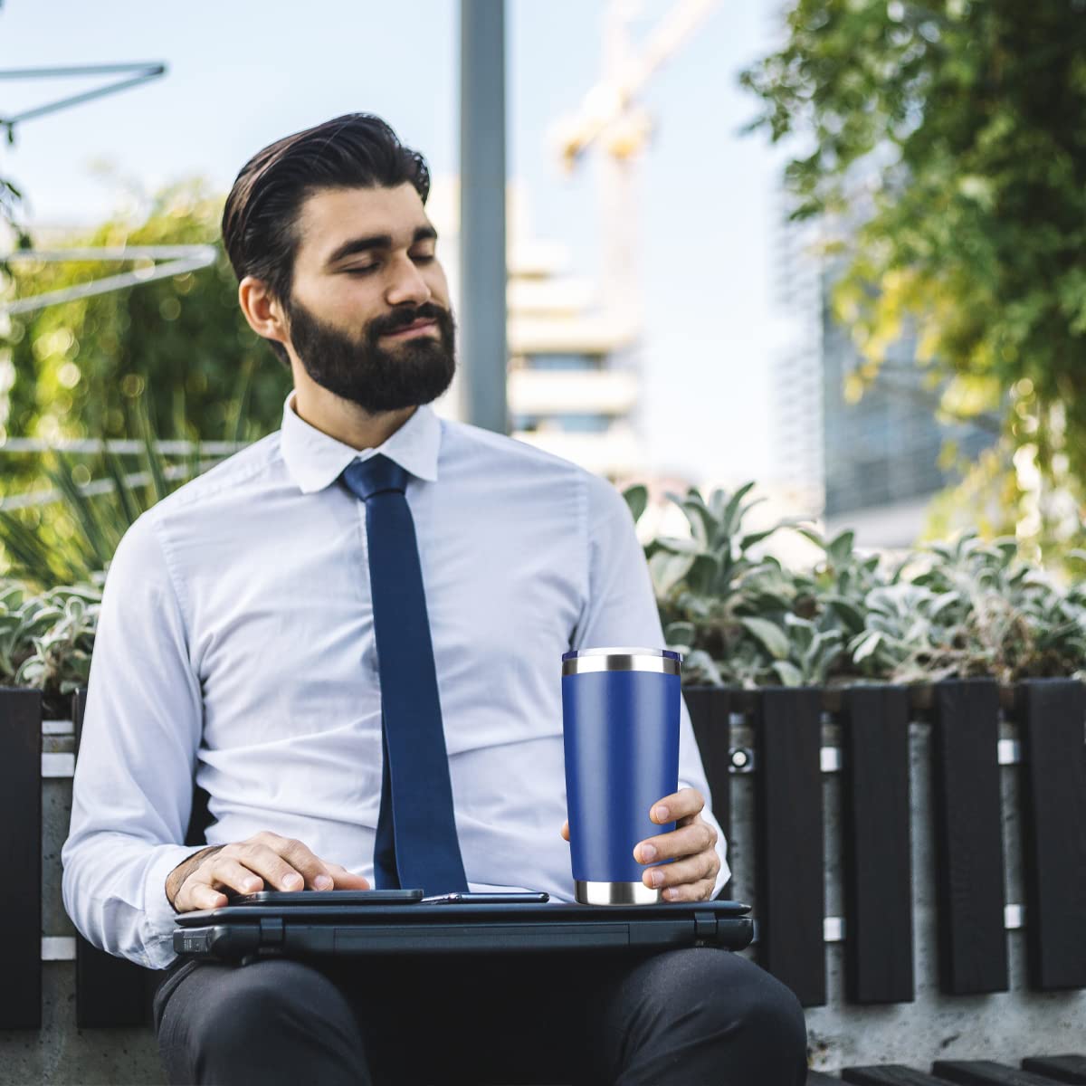 20Oz Tumbler Stainless Steel Vacuum Insulated Mug With Lid, Double Wall Travel Mug, Durable Powder