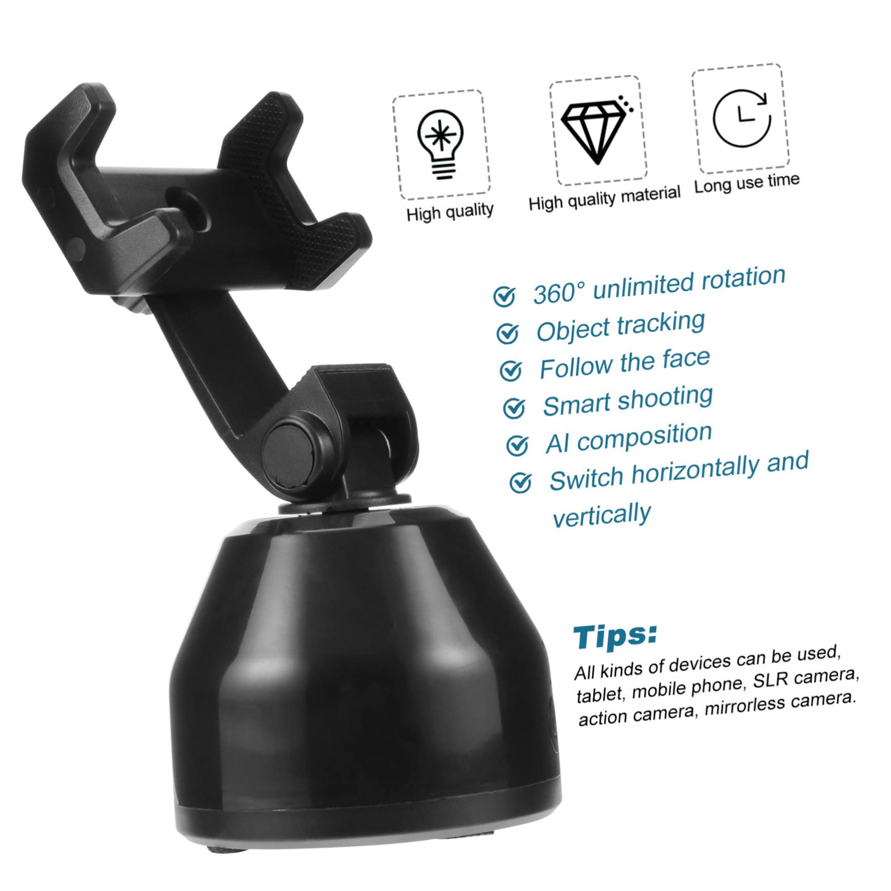 Ohphcall Ptz Face Recognition Shot Stand Abs Material Easy To Carry For Short Video Photography