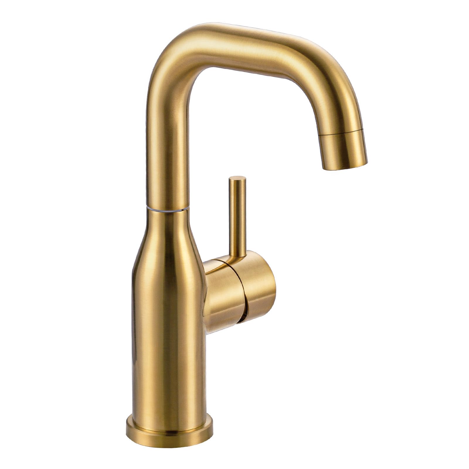 Arcora Bar Sink Faucet Single Hole: Brushed Gold Wet Bar Faucets - Prep Sink Faucet 360 Swivel - Small Kitchen Bathroom Faucet With Cupc Supply Lines
