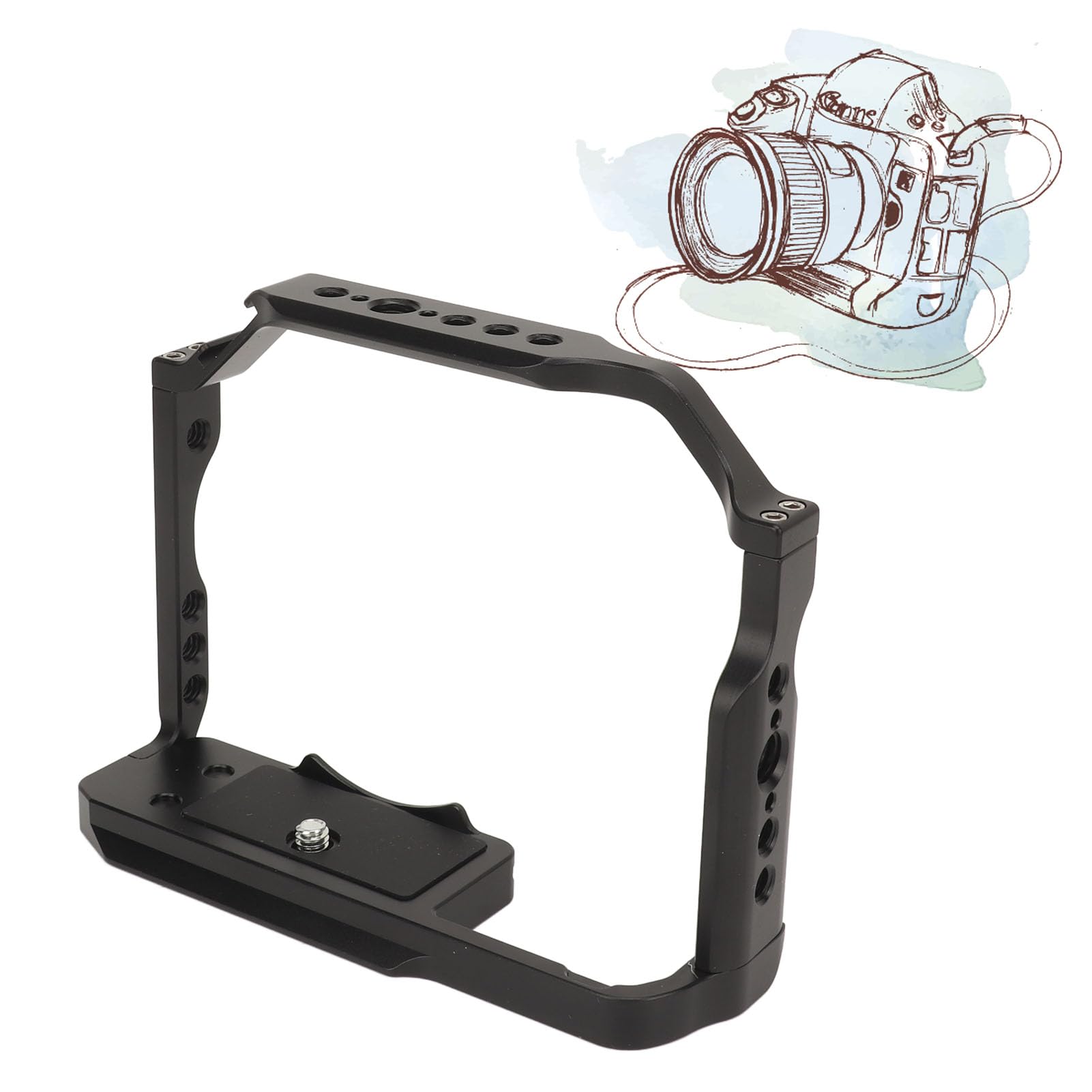 Cxctct Camera Stabilizer,Video Equipment,Camera Video Cage Aluminum Alloy Protective Film Movie Making Camera Rig Cold Shoe Mount
