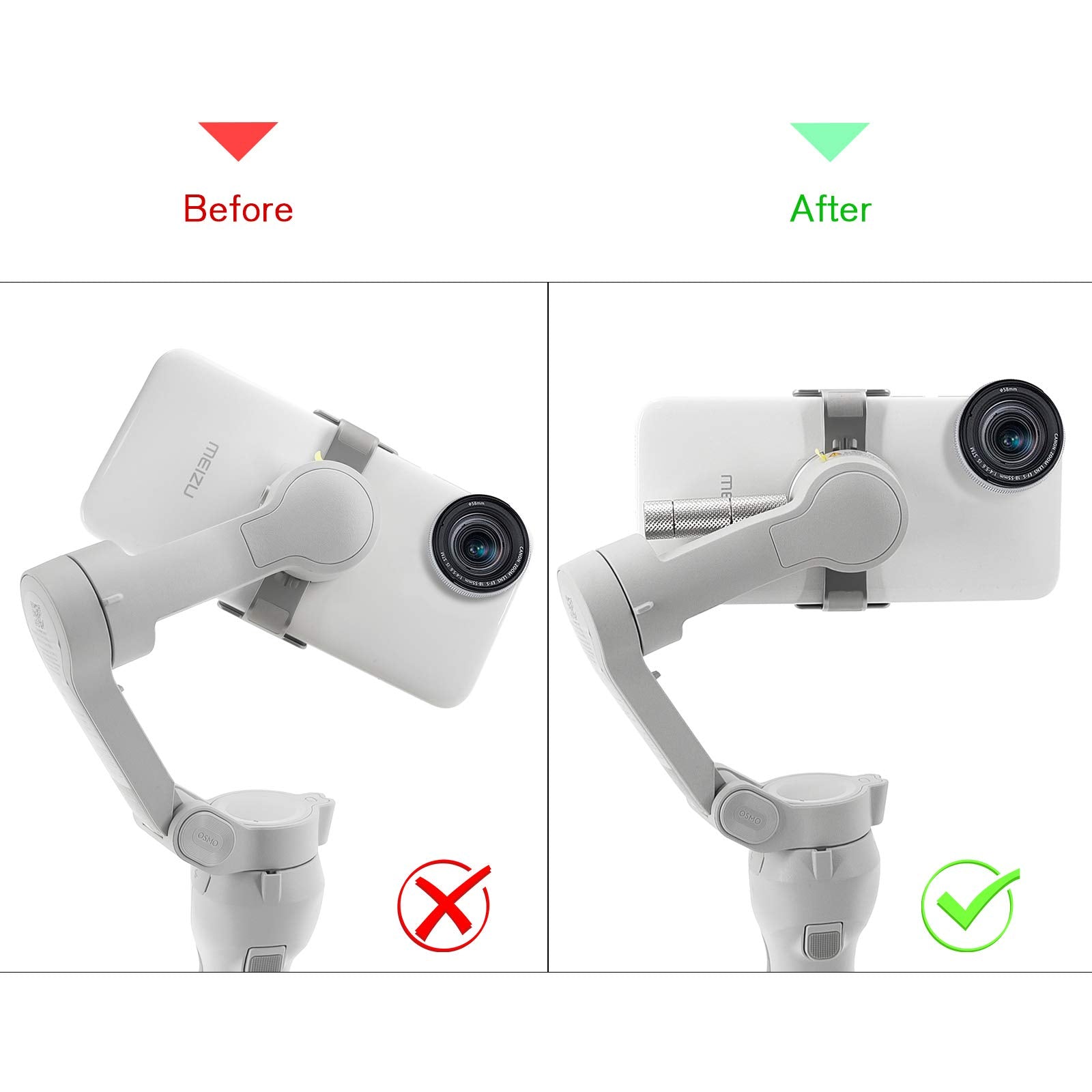 Joysog Gimbal Counterweight For Dji Om 5, 3Pcs Metal Balance Support For Dji Om5/Om 4/Osmo Mobile 3 Gimbal Stabilizer Accessories,Balance Video Recording