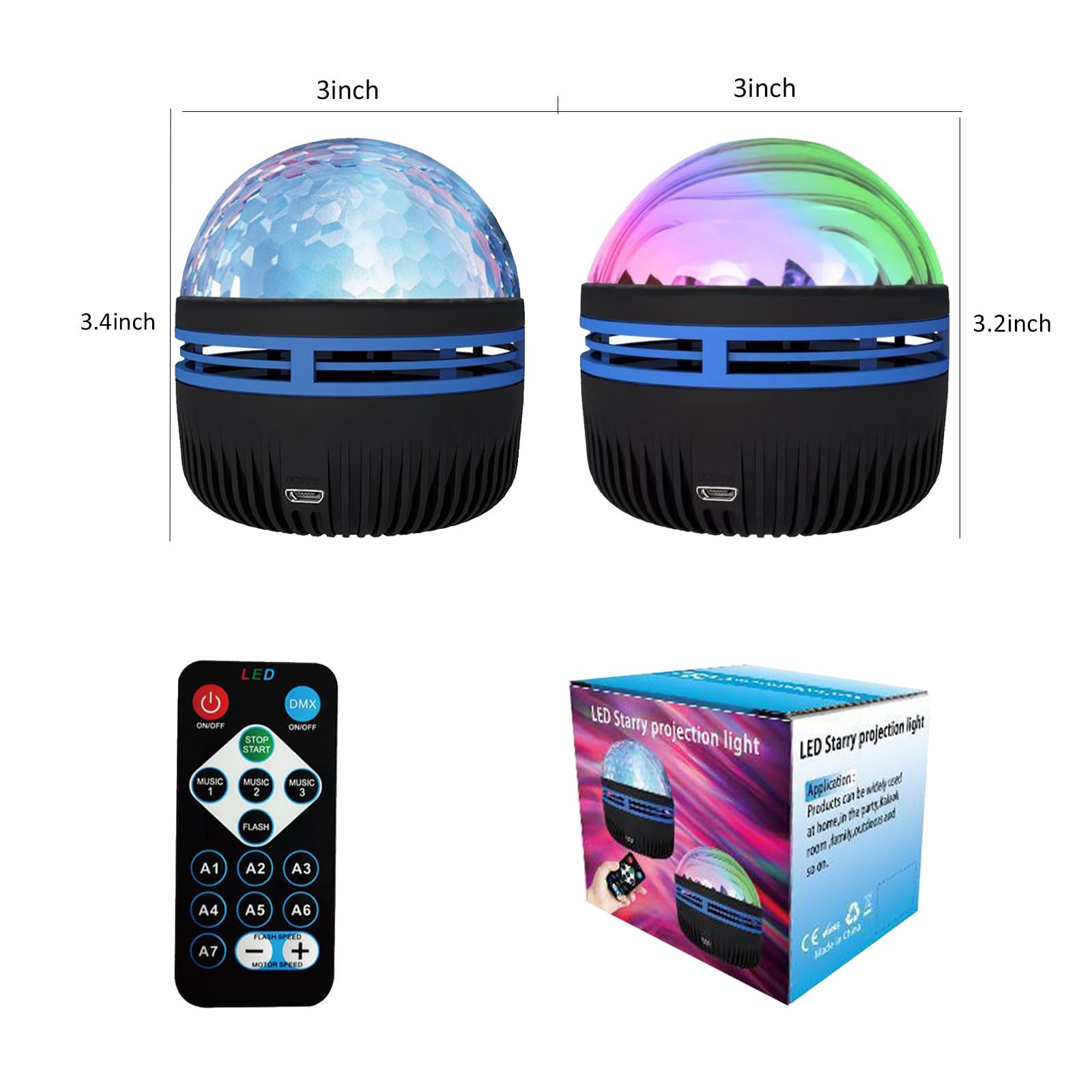 Xydongtong 2 In 1 Northern Lights And Ocean Wave Projector With 14 Effects Of Galaxy Light For Game Rooms, Parties, Light Projector For Bedroom, Led Light Projector For Room Home Decorations
