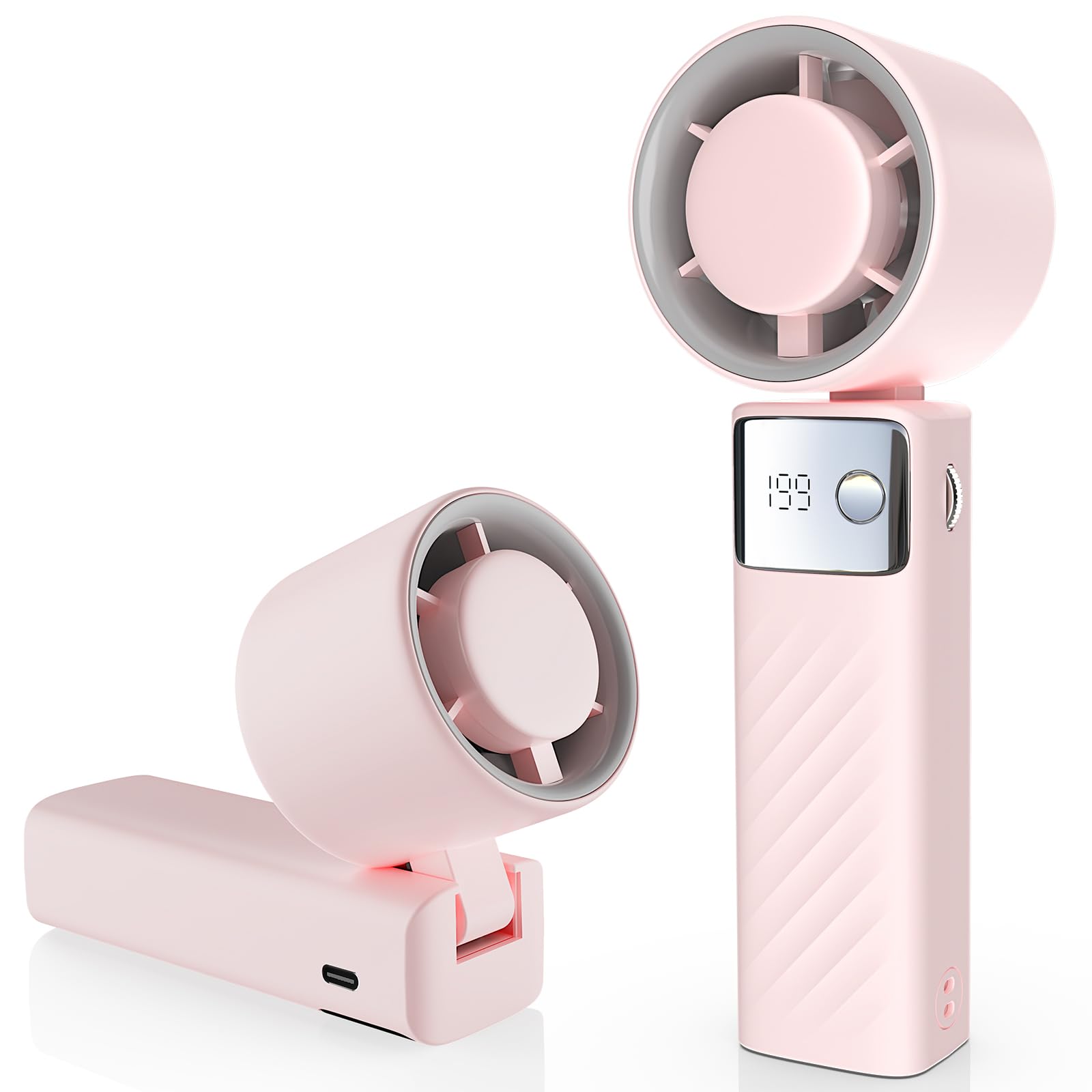 Handheld Turbo Fan, Powerful Portable Fans [20Hrs Max Cooling], Mini Fans,105° Personal Rechargeable - Koospark
