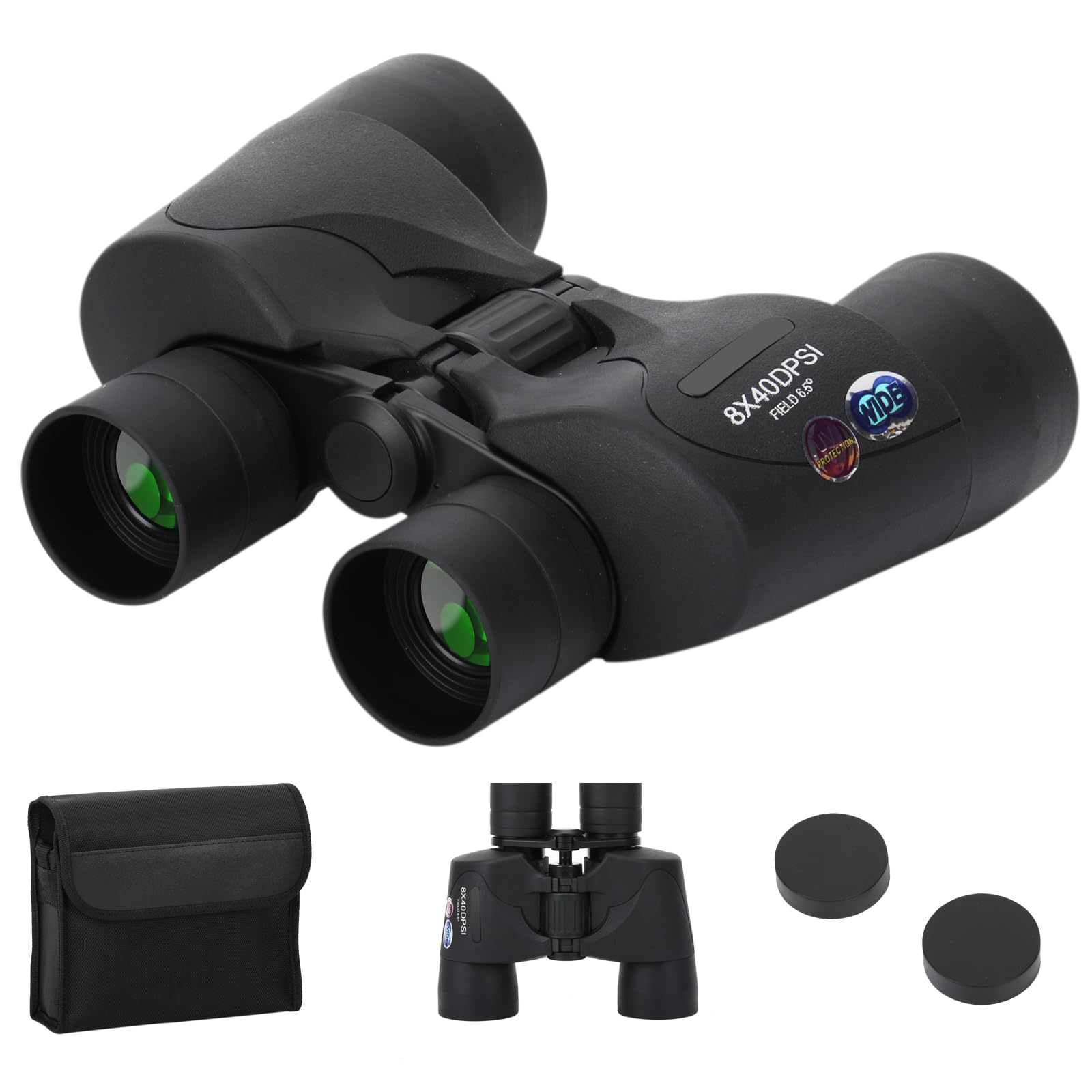 Dicoria Hans 8X40 Binoculars For Adults High Powered, Military Compact Hd Professional/Daily Waterproof Binoculars Telescope For Bird Watching Travel Hunting Football Games Stargazing