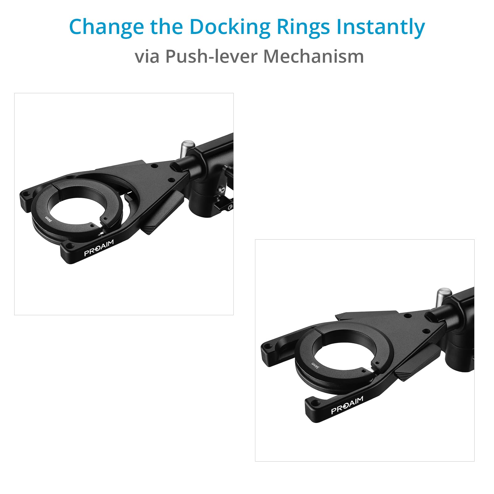 Proaim Ring Docking Bracket For Handheld Camera Stabilizers, Arm & Vest. Payload Capacity Up To 25Kg / 55.11Lb. (St-Rgdb-01)