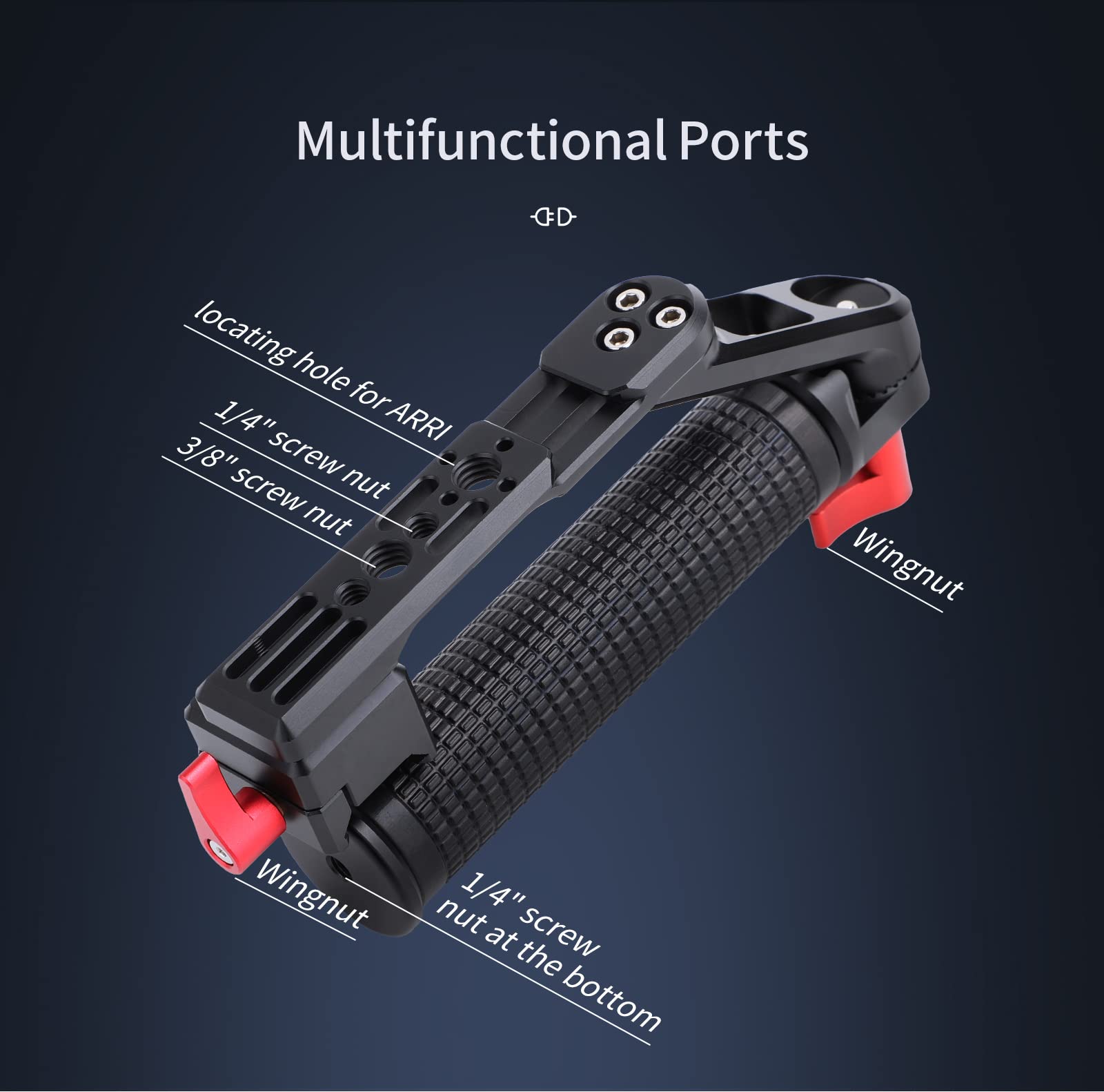 Zlit Adjustable Control Handle Sling Handgrip For Dji Rs 3 / Rsc 3 Pro/Rs 2 / Rsc 2 Gimbal Handheld Stabilizer (Black)
