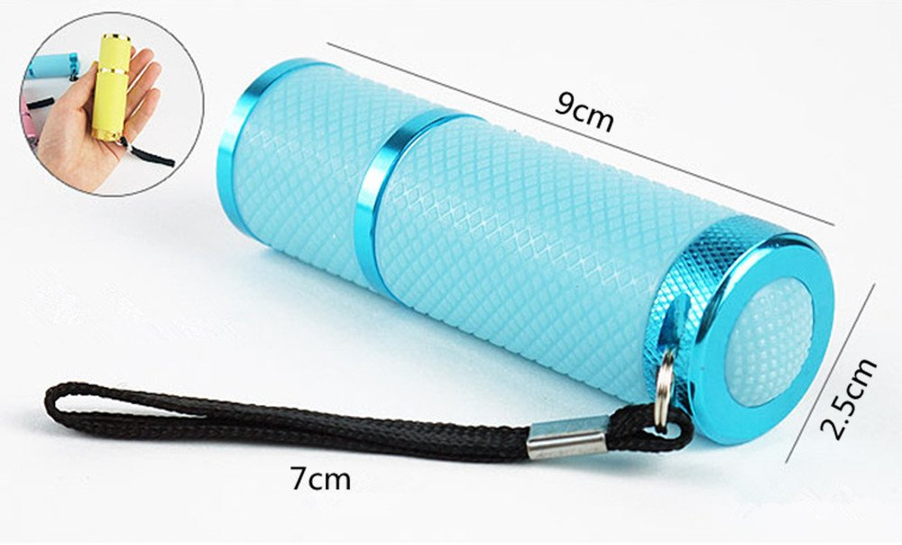 Blovess Yueton 9 Led Rubber Coated Push Button Flashlights With Straps, Pack Of 4