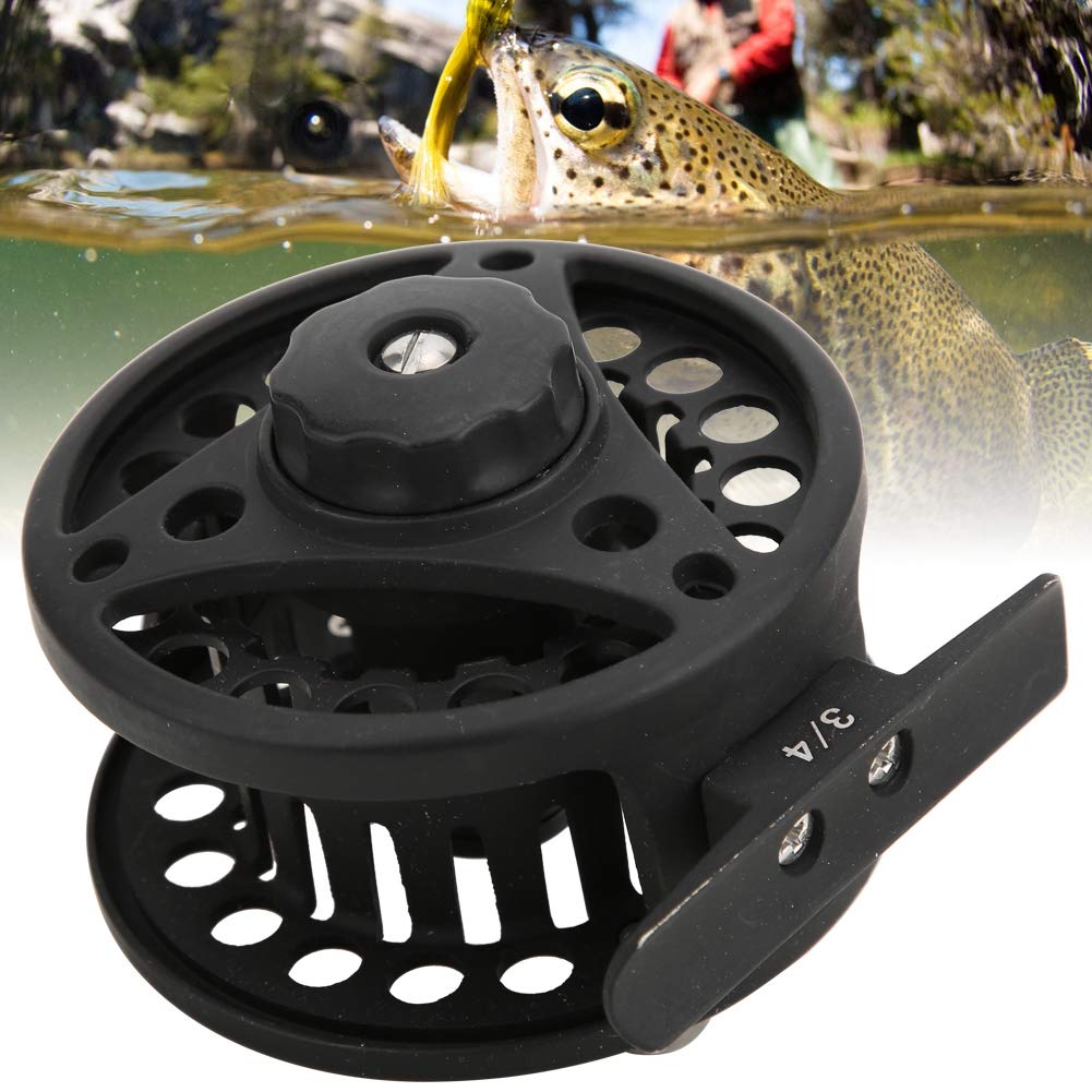 Joyzan Fly Fishing Reel, Metal Fly Reel Ice Spinning Fishing Spool 3/4 Center Drag System Lightweight Multipurpose Wheel Combo Tackle Tool Outdoor Trout Bass Carp Pike Panfish Freshwater Saltwater