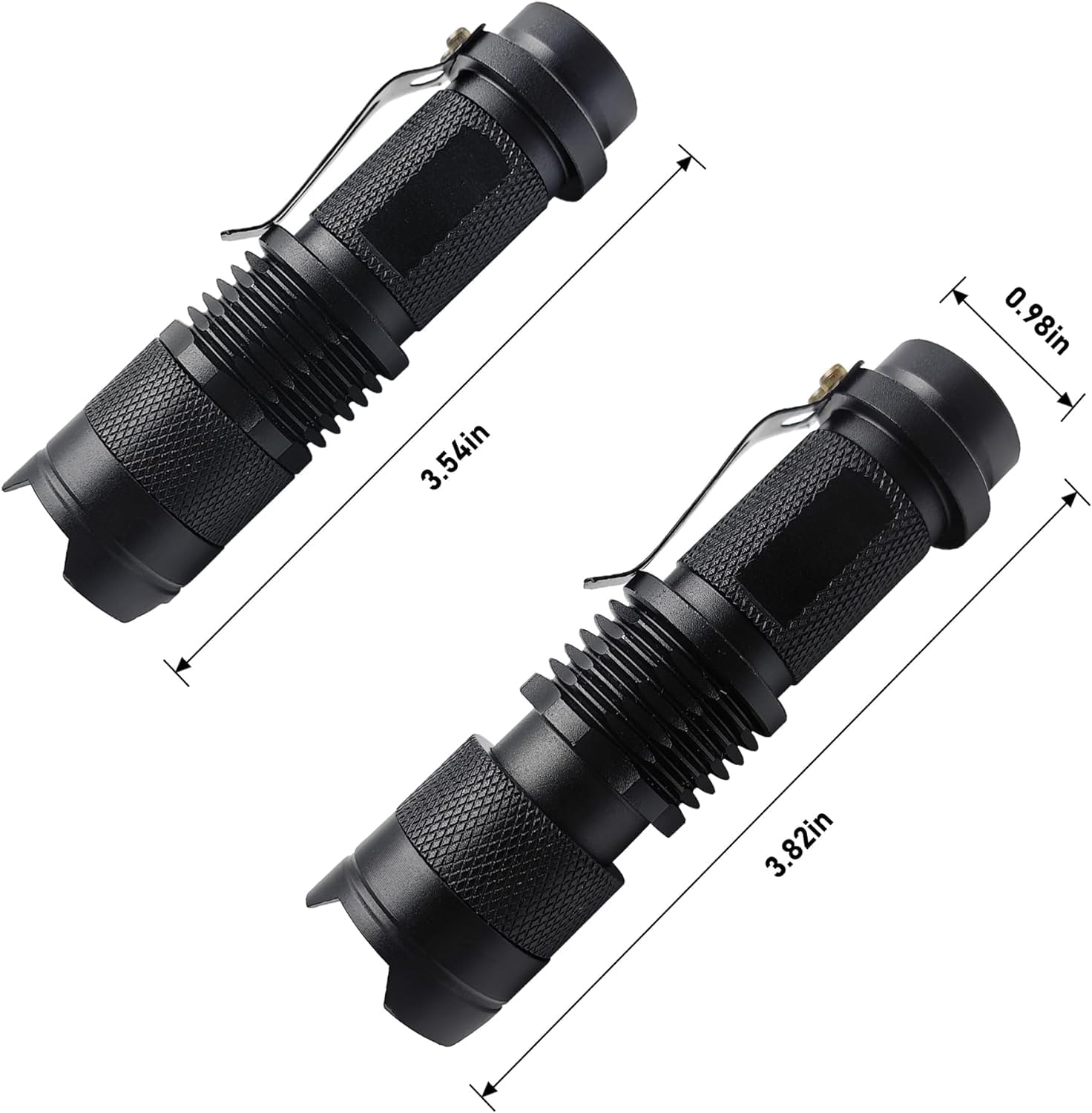 Xinfeibei Red Light Flashlight, Single Mode Lightweight Adjustable Focus Portable Red Led Flashlights For Night Hunting Astronomy Aviation，4-Pack
