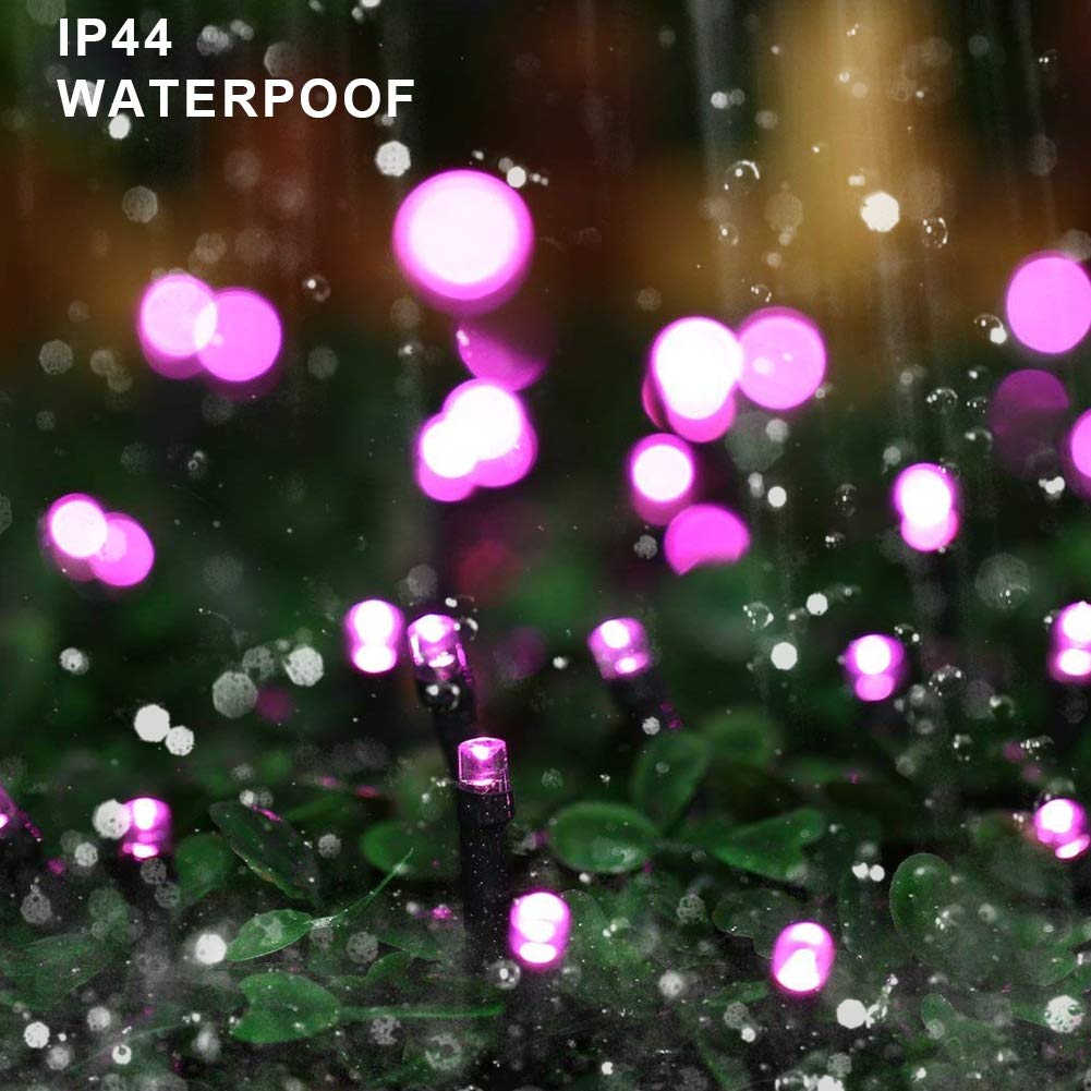 Home Lighting 66Ft Halloween Decorative Mini Lights, 200 Led Green Wire Fairy Starry String Lights Plug In, 8 Lighting Modes, For Indoor Outdoor Xmas Tree Wedding Party Decoration (Purple)