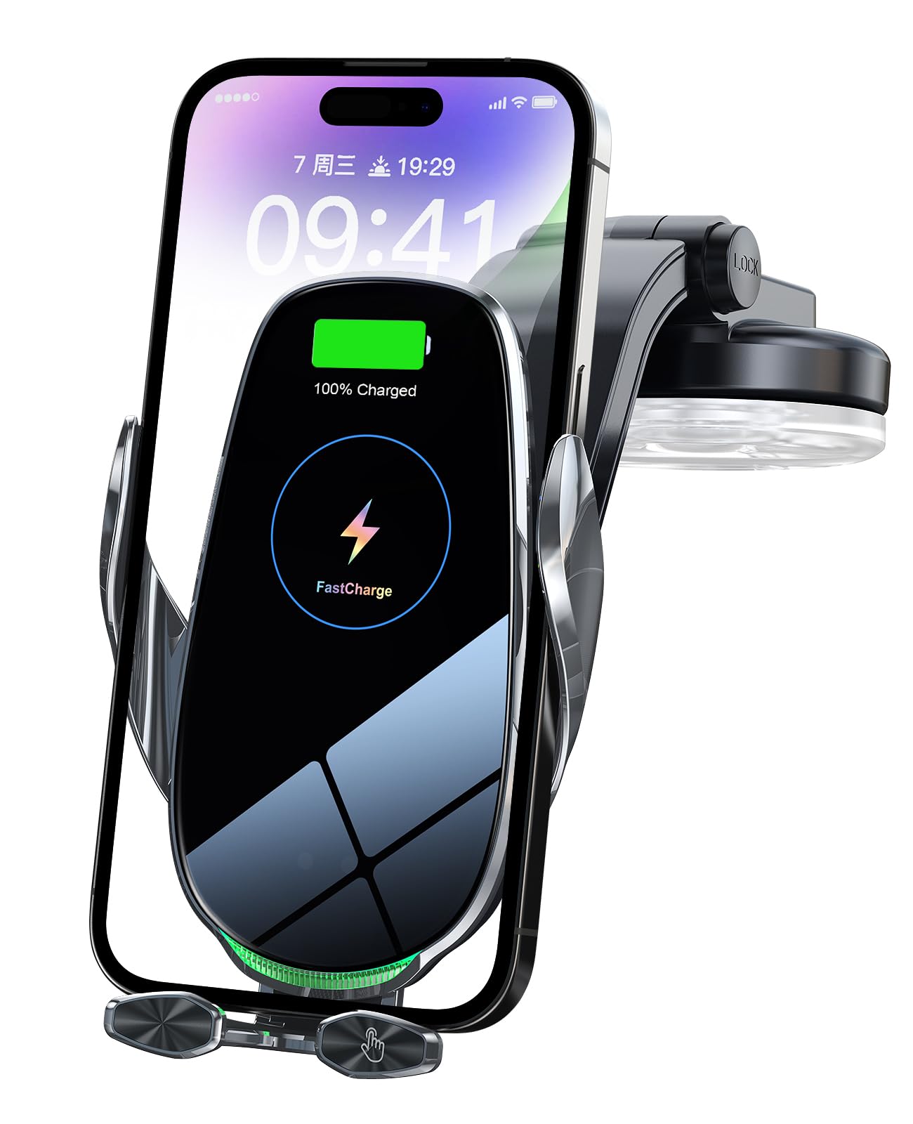 Memofo Wireless Car Charger,15W Fast Wireless Charger For Car Auto-Clamping, Fit For Iphone 15 14 13 12 11 Pro Max Xs, Samsung Galaxy S23 Ultra S22 S21 S20, S10+ S9+ Note 9, Etc…
