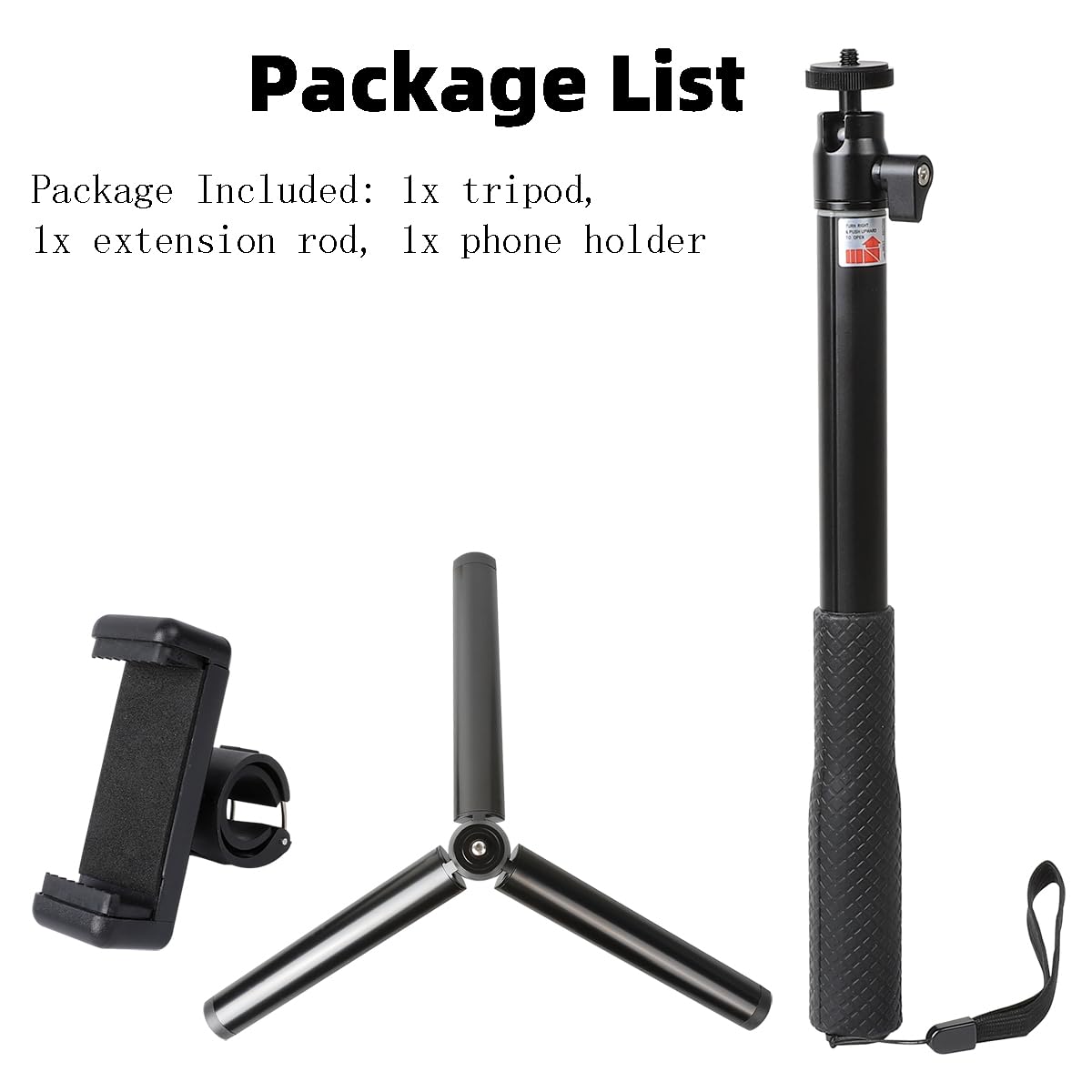 Leenconghui 37Inch Selfie Stick Gimbal Extension Pole+Tripod Mount Kit Fit For Dji Osmo Pocket 3