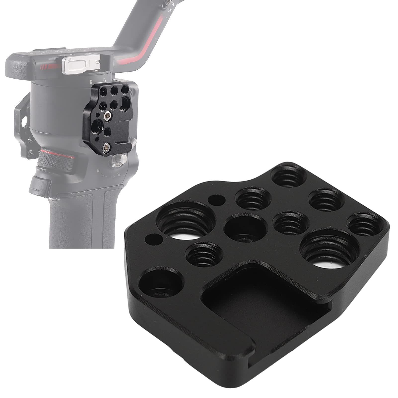 Ciciglow Rapid Connect Adapter For Dji Ronin S Sc Rs2 Rs3 Rsc2 Stabilizer, Aluminum Alloy Camera Accessory Can Be Connected External Monitors, Flash Lights, And Other Accessories