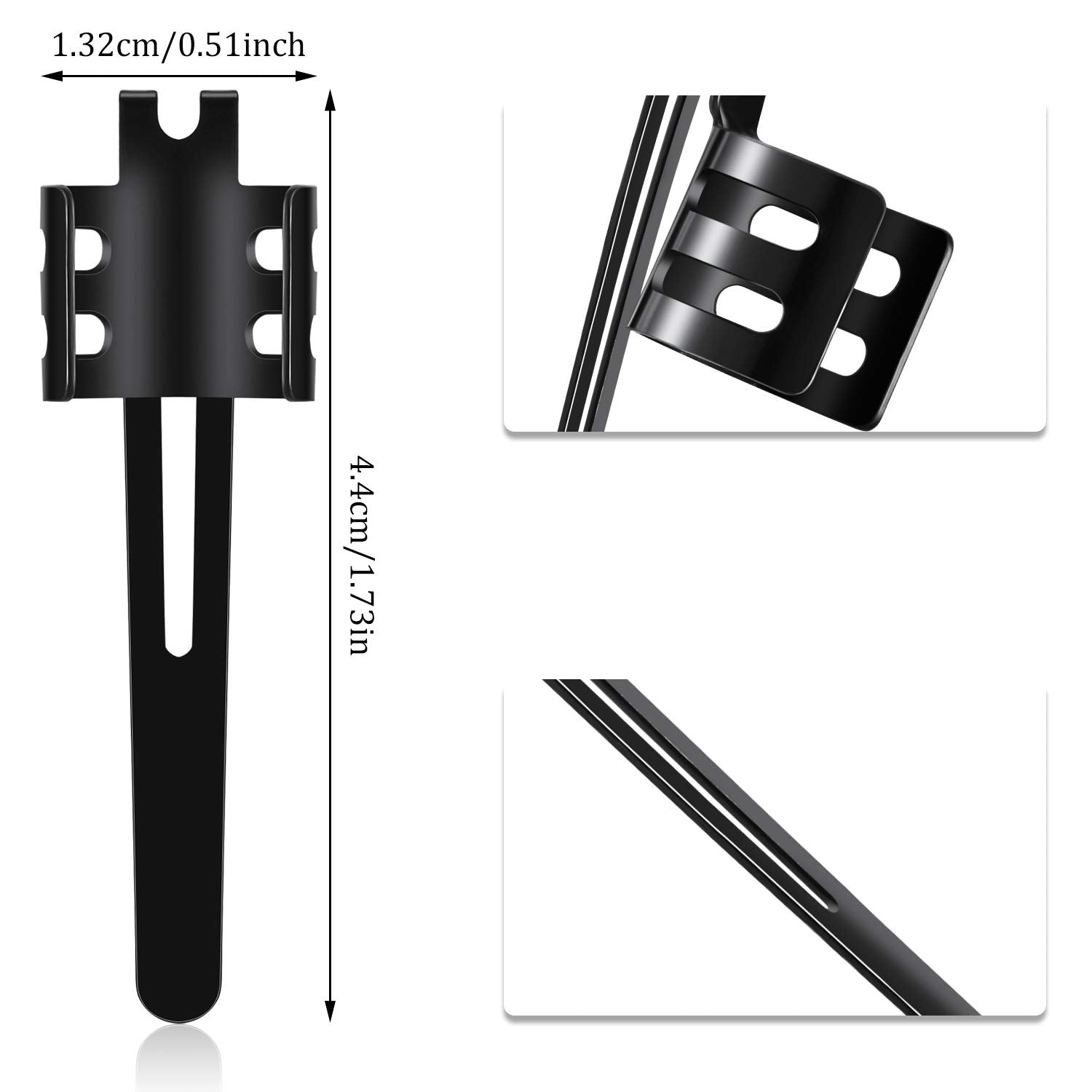 Outus 20 Pcs Flashlight Clip For Removable Accessories Metal Penlight Replacement Clip For Flashlight