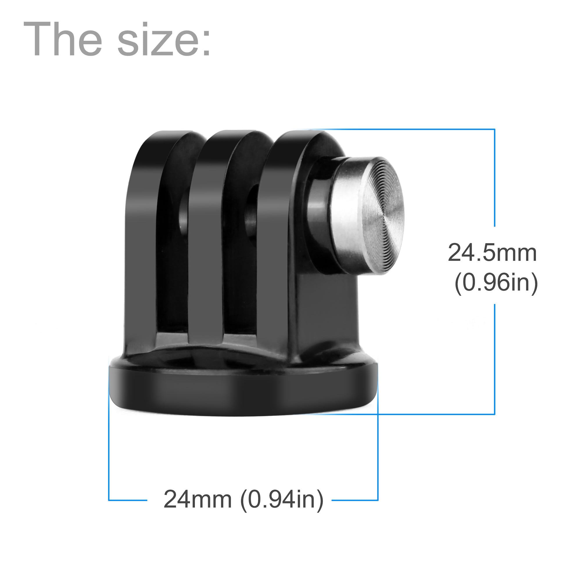 Gepuly 6Pcs Mini Tripod Mount Adapter, Anti-Rust 316 Stainless Steel, 1/4-20 Thumbscrew For Gopro 13/12/11/10/9, Dji Osmo Akaso Insta360 Action Camera Tripod Selfie Stick Monopod Dslr