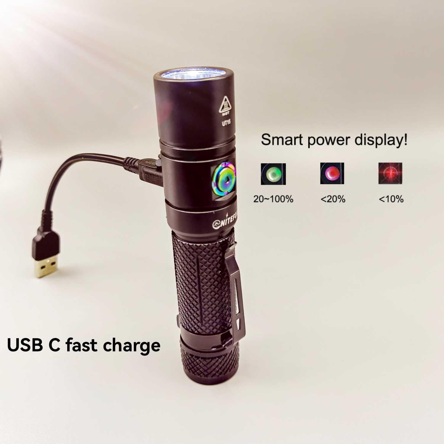 Nitefox Rechargeable Led Flashlight Bright Pocket Flashlight 1500Lm Handheld Flashlight Waterproof For Everyday Carry Indoor/Outdoor Hiking,Camping,Security,Emergency...
