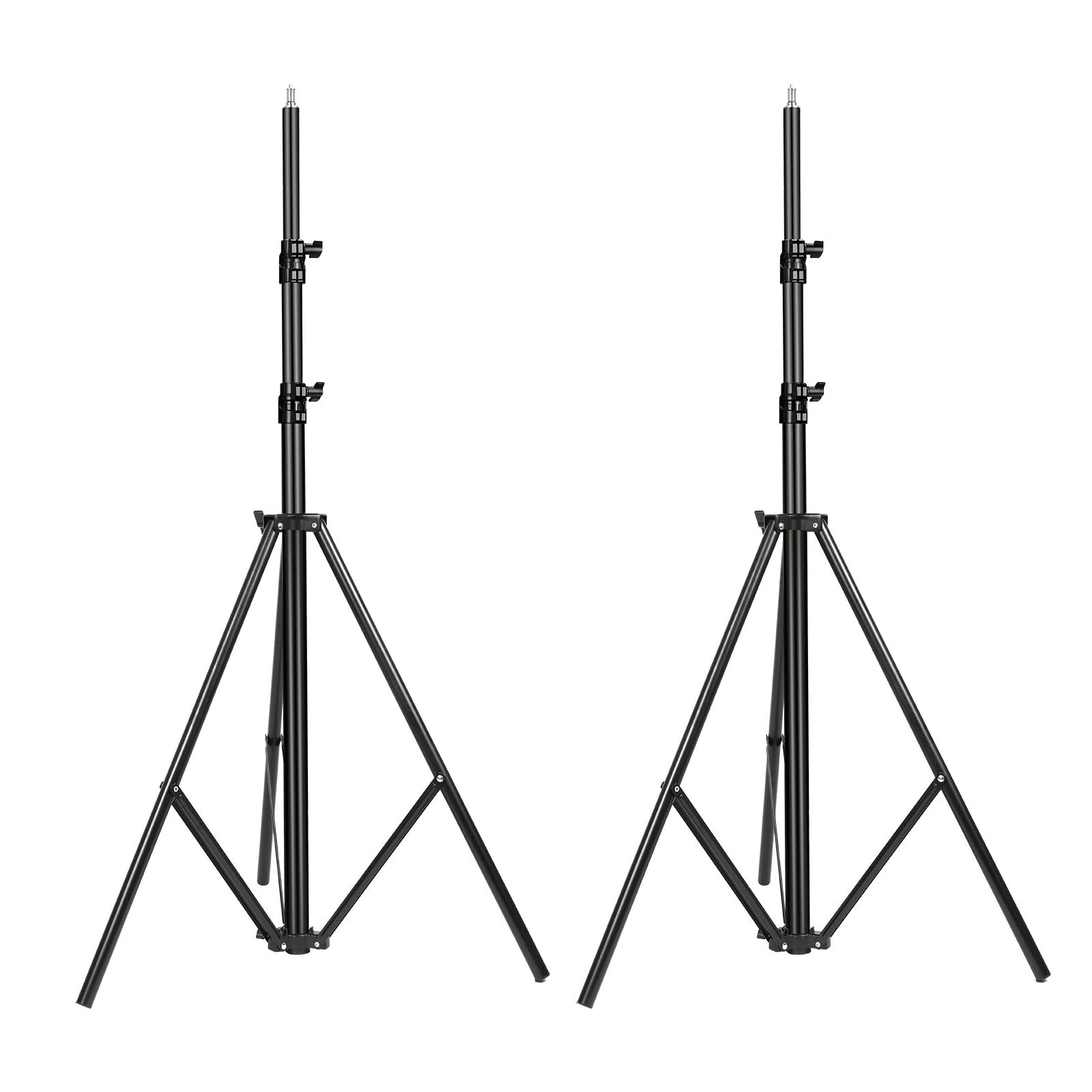 Supon 2 Packs Heavy Duty Light Stand 10Ft/300Cm, Adjustable Air-Cushioned Metal Photography Tripod Stand With 1/4-Inch Screw For Photo Studio Flash Monolight Ring Light Softbox Reflector