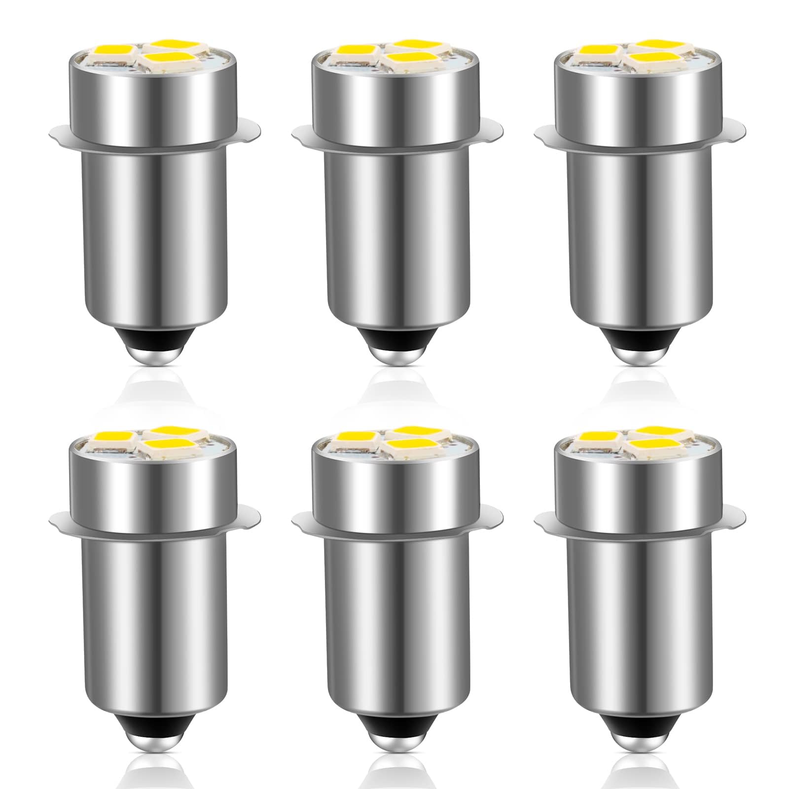 Ro6G Led Flashlight Bulb For Ryobi Craftsman Milwau-Kee Flashlight Replacement 18V 19.2V Work Light Maglit Bulbs - 6 Pack