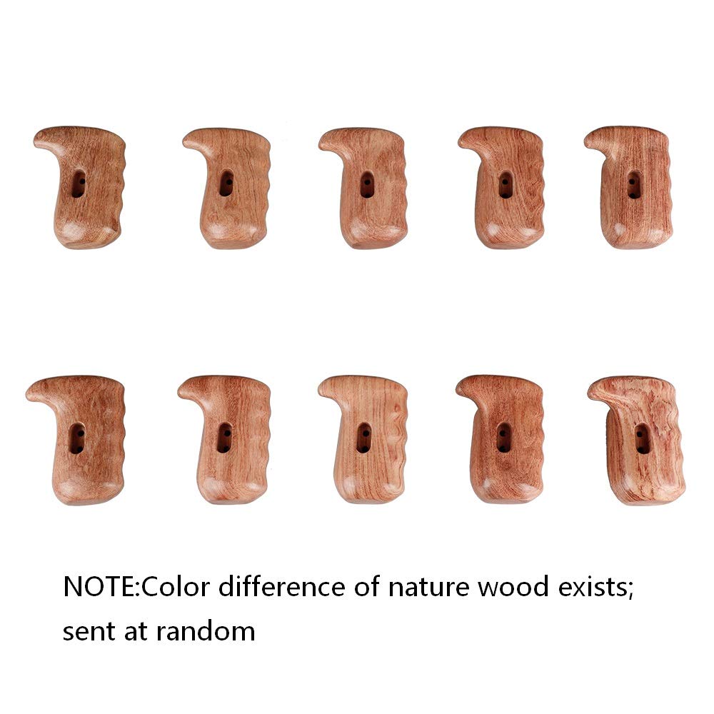 Camvate Wooden Handle Grip With Rosette Standard Accessory(Left Hand) - 1639