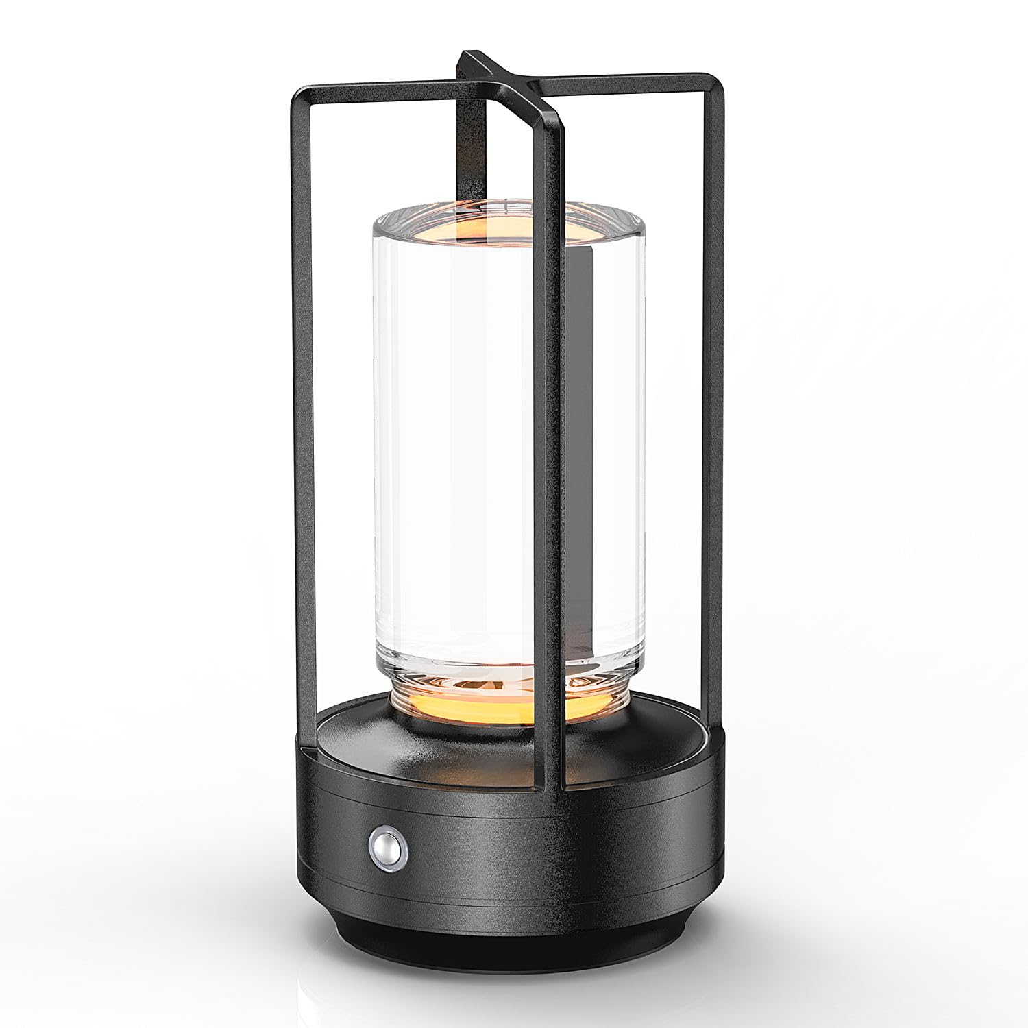 Scopow Portable Crystal Lantern Table Lamp For Indoor/Outdoor ,Rechargeable Cordless Led Lamp, 3-Colour Infinitely Dimming Battery Powered Small Desk Lamp, Restaurant/Coffee/Camping