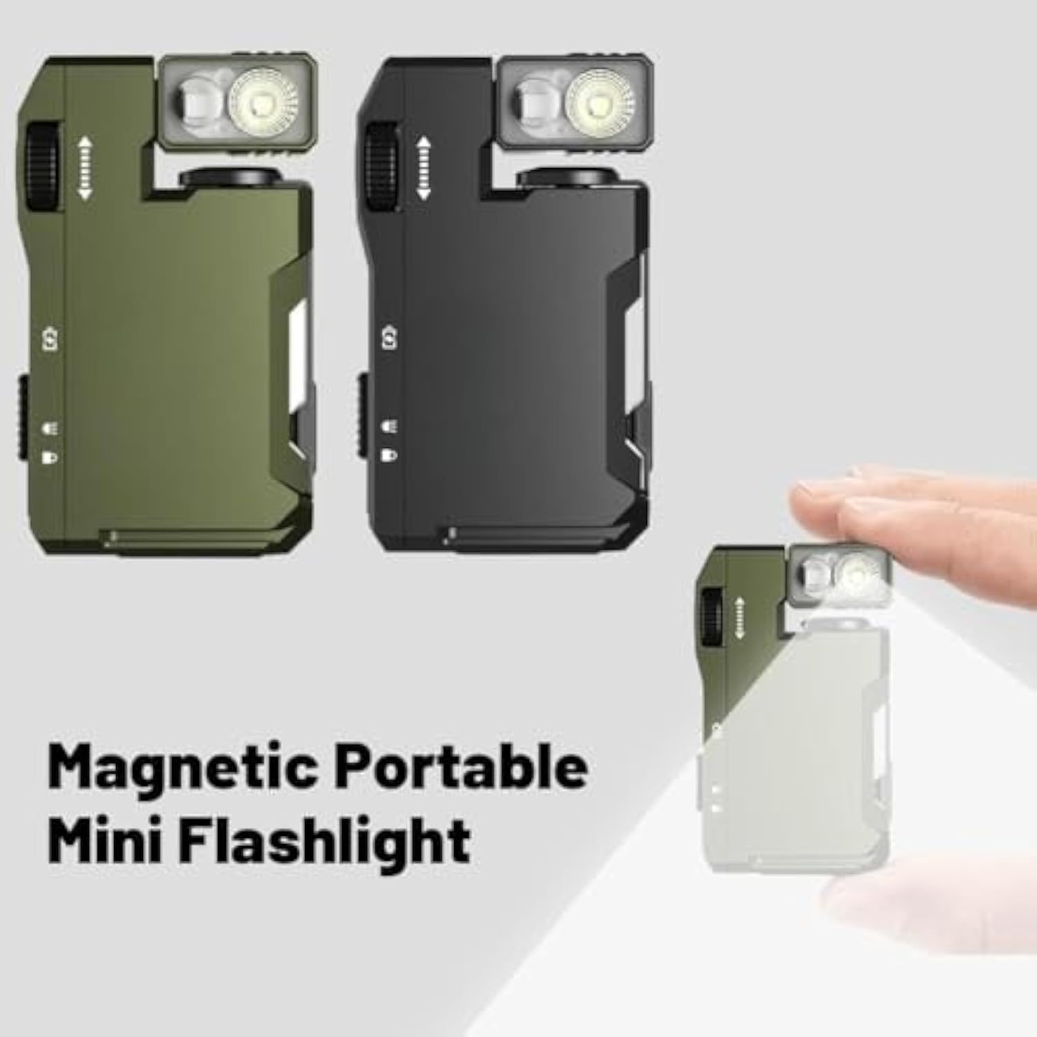 Lcassoon G5 Flashlight, G5 Rechargeable Edc Flashlight - 400 Lumens, Dual Light Sources Rgb Flashlights, 180° Rotation Magnetic Keychain Flashlights For Outdoor, Emergency & Daily Carry (1Pc Green)