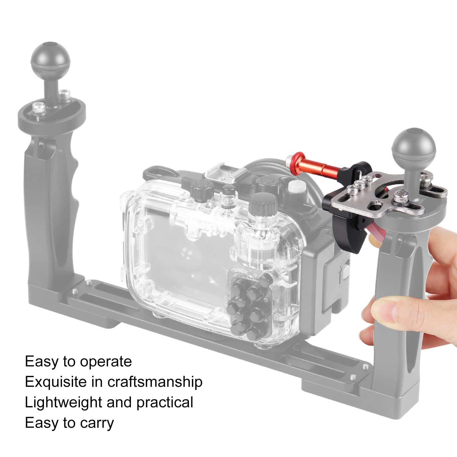 Gowenic Camera Diving Tray Stabilizer, Underwater Shutter Extension Lever, Suitable For A6000 Series, For Rx100 Series, For A5000 Series, For Camera Case Tg4, Tg5