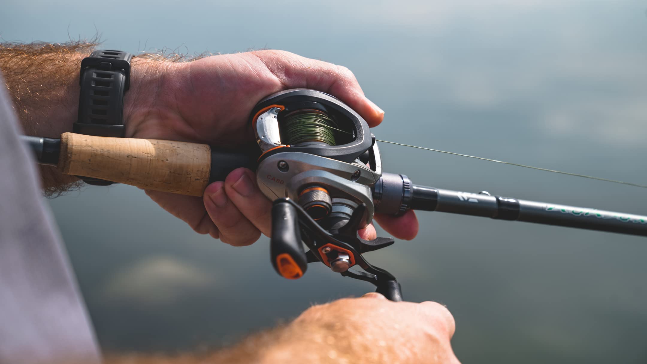 Daiwa Daiwa, Ca80 Casting Reel, 7.5:1 Gear Ratio, 9Bb+1Rb Bearings, 15 Lb Max Drag, Left Hand-Ca80Hsl,Silver
