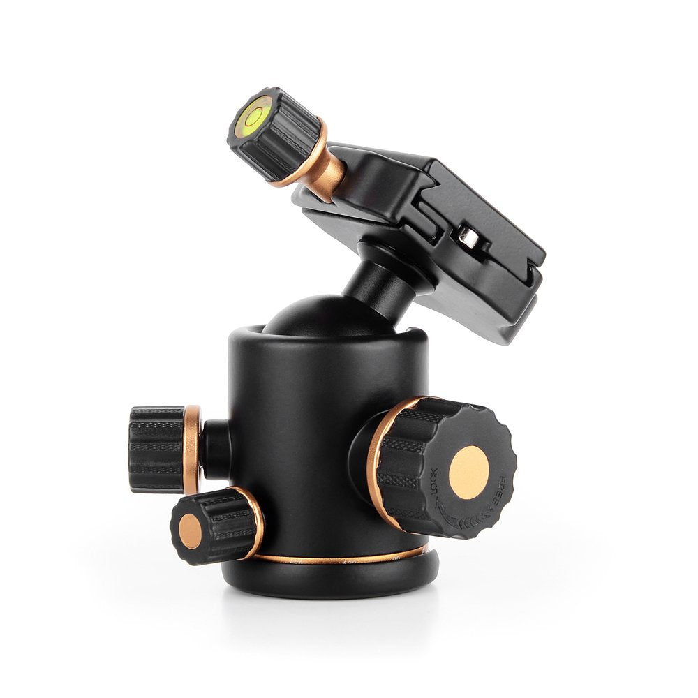 Pergear Th3 Pro Dslr Camera Tripod Ball Head, 8Kg/17.6Lbs Loading Capacity, 360 Degree Swivel, Metal Build Quality, Fine Tuning Damping, U-Shaped Groove Design For Easy Switching Into Vertical Mode