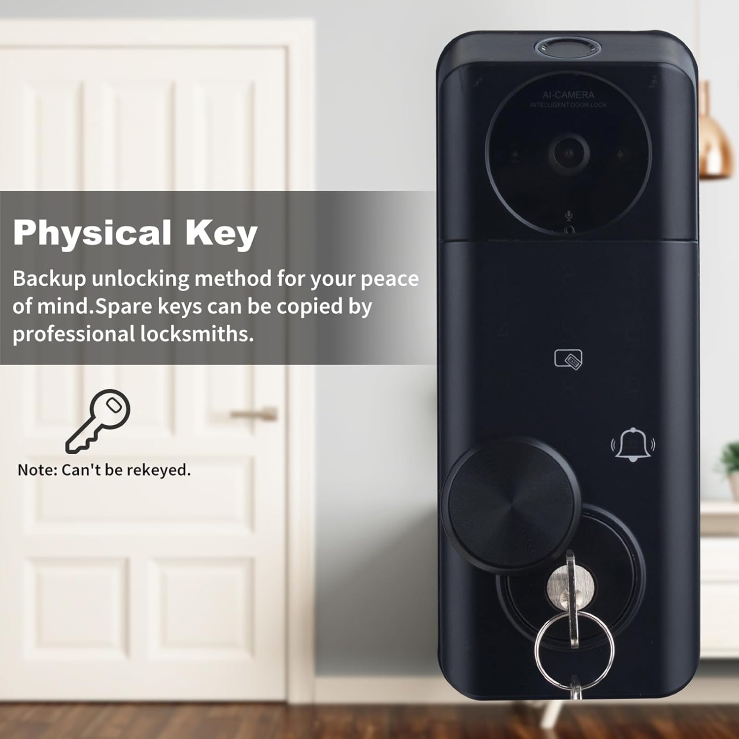 Modnlock Video Smart Lock With Camera & Doorbell, 6-In-1 Keyless Entry Door Lock With Fingerprint, App Remote, Auto Lock, Built-In Wifi Smart Deadbolt For Front Door, Ip65 Waterproof