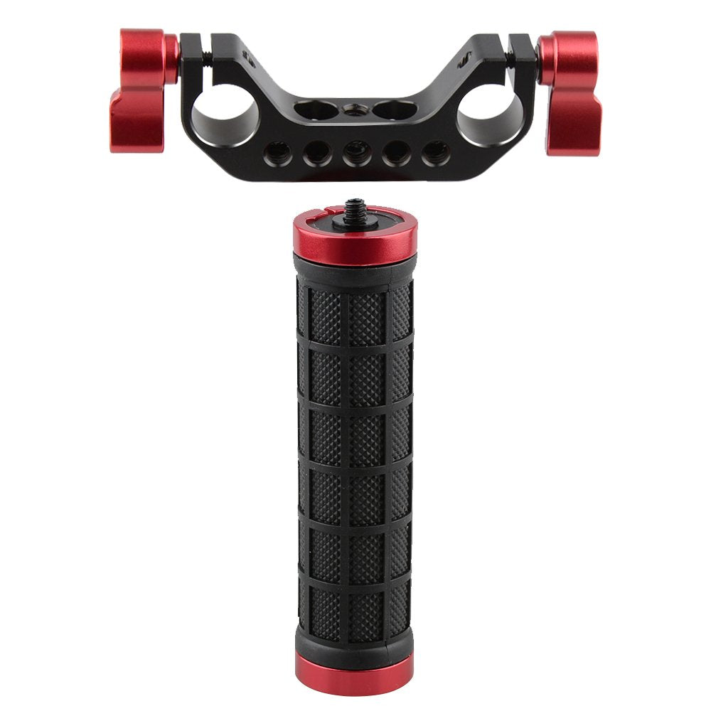 Camvate Single Mid-Handle Handheld Camera Stabilizer With 15Mm Rod Clamp For Camera Hand Grip Stabilizer - 1467