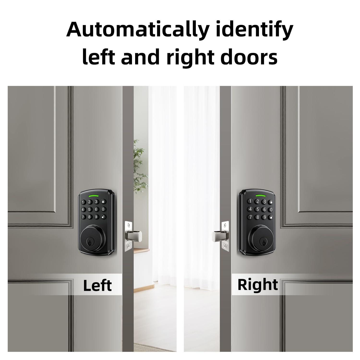 Relihom Deadbolt Smart Lock For Front Door, Keyless Entry Door Lock, Bulit-In Wi-Fi With App Remote Control, No Bridge Required, Ip65 Waterproof