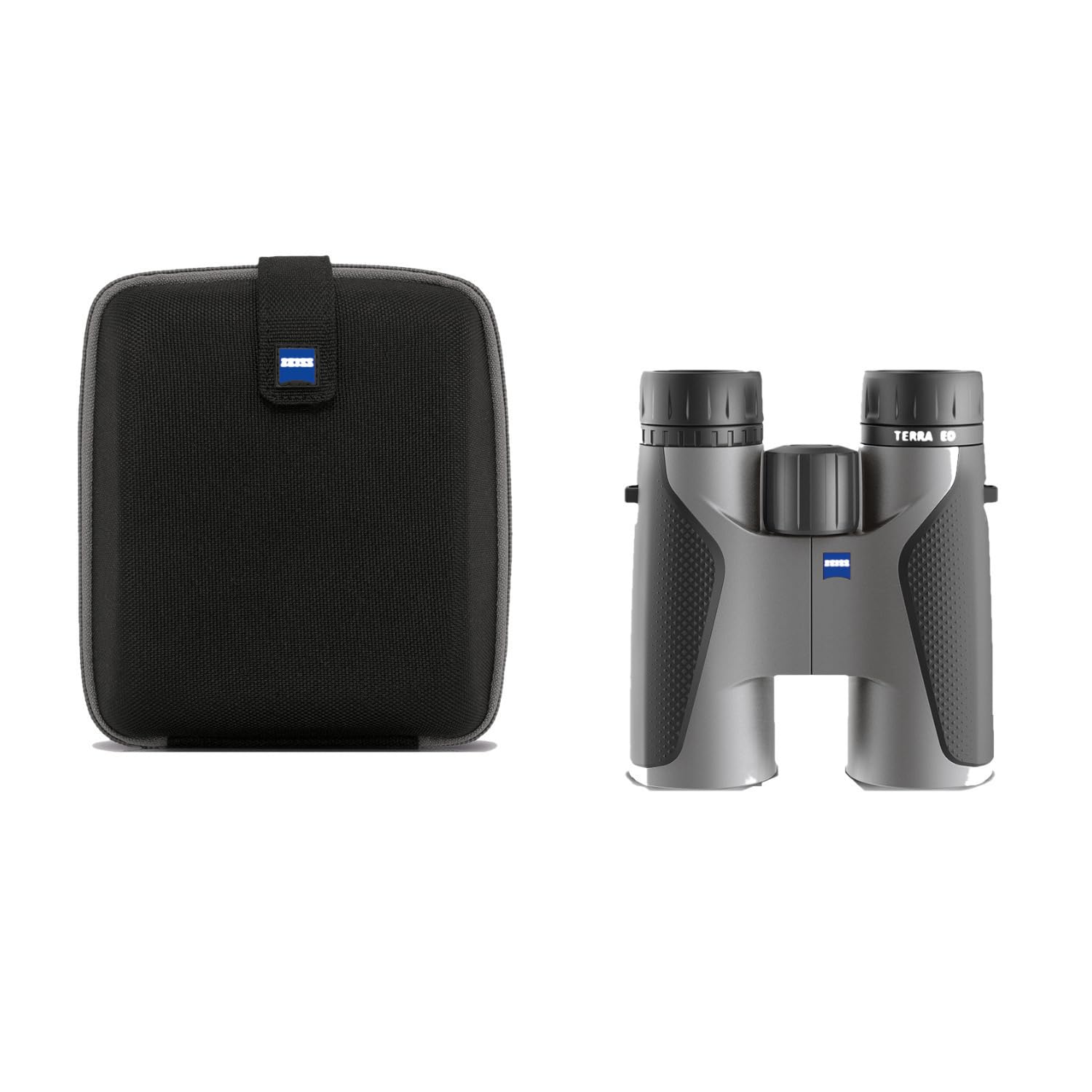 Zeiss Terra Ed 10X42 Lightweight Compact Bright Uhd High Power Binoculars (Gray) Bundle With Spray And Microfiber Lens Care Kit (2 Items)