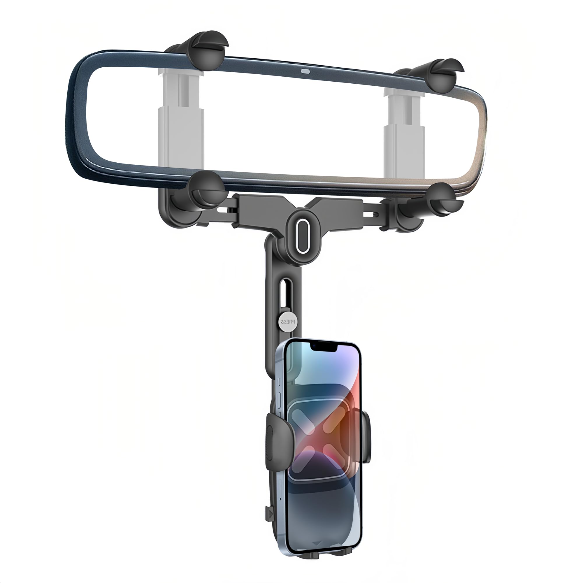 If Feel 10Th Gen Rearview Mirror Phone Holder For Your Car 360°Rotatable And Retractable, Universal Mount, Cell Car Fit For Car Phone Mount