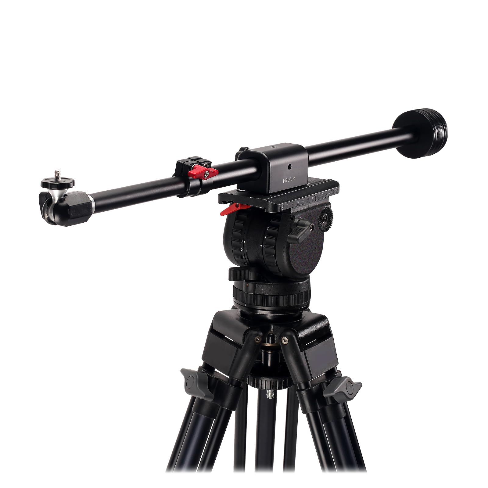 Proaim Overhead Photo & Video Camera Boom Pole. For Overhead Camera/Tabletop Views. 23 To 40" Telescopic Arm Length. Includes Camera Ball Head & Tripod Mounting Adapter (P-Ohbp-01)