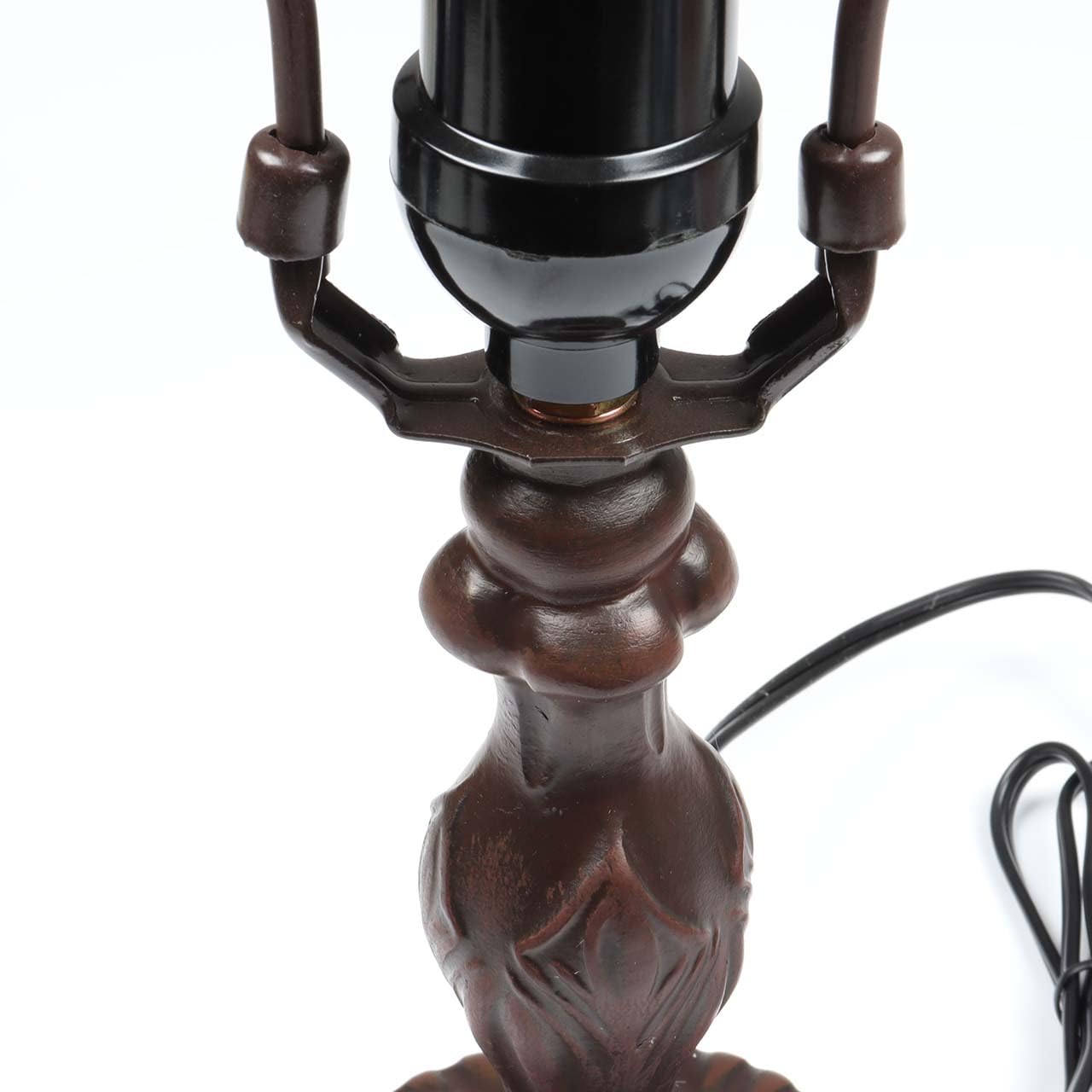 Bieye B10718 Antique Brown Table Lamp Base With E26 Light Socket, 4" Wx14.5 H