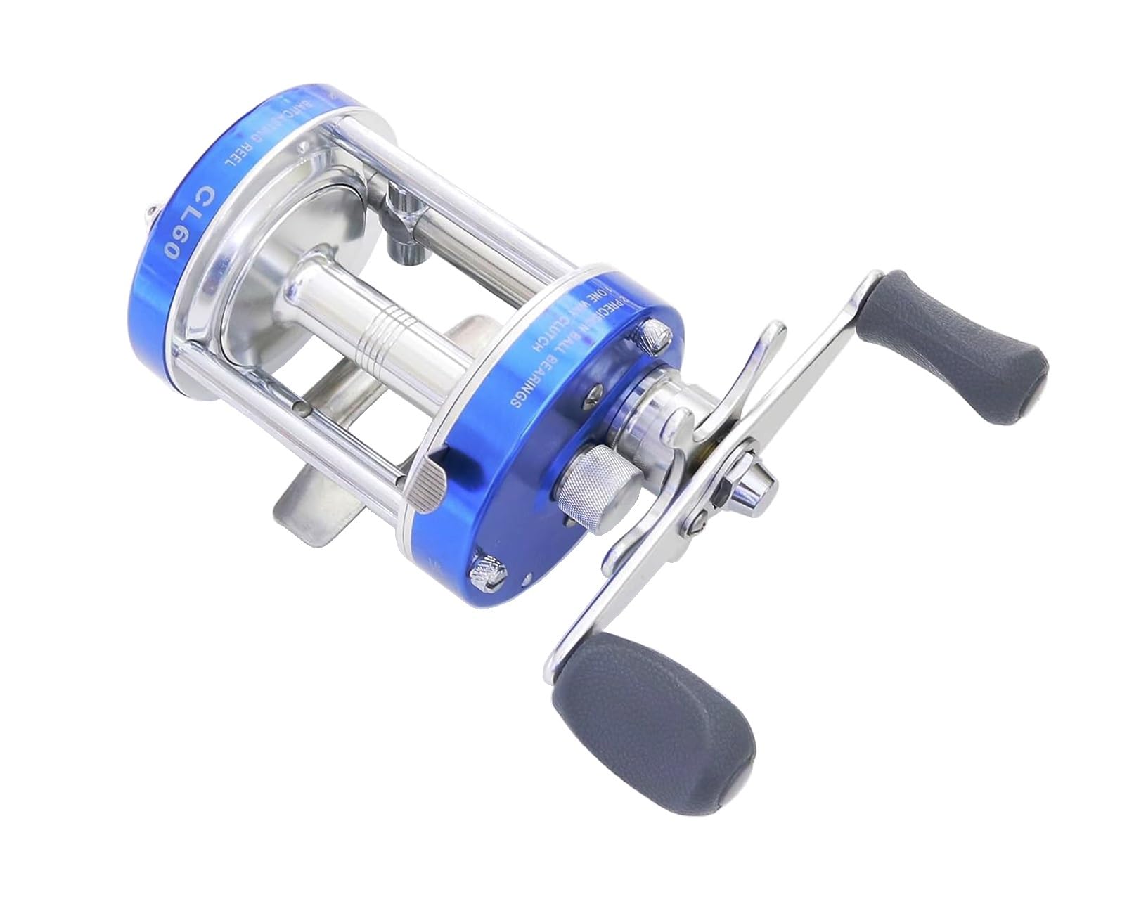 Mingyang Cl60 Baitcasting Fishing Reels Fishing Tackle 2+1 Bb Right Handed Gear Ratio 4.2:1 Blue,Conventional Casting Reel,Metal Body, For Catfish