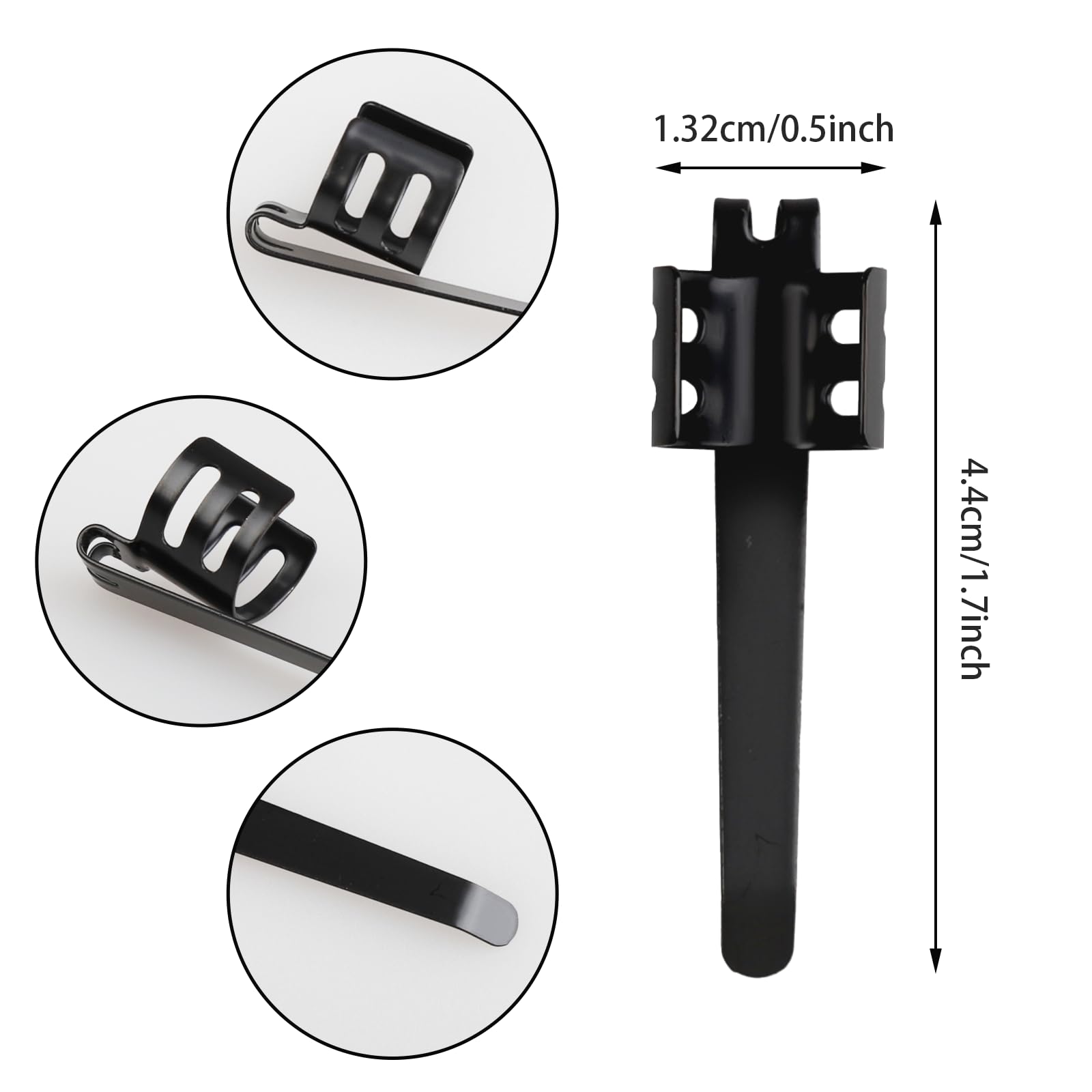 Llmsix 12-Piece Stainless Steel Flashlight Set - Portable, Black, Keychain Lights With Clip