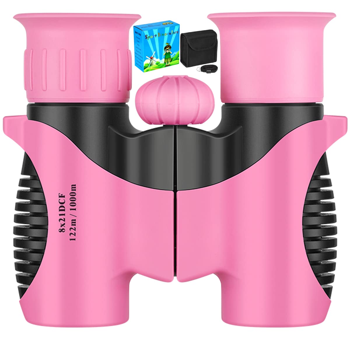 Qteclor Compact Mini Binoculars For Kids – 8X21 Zoom Kids Binoculars Toy  Shock Proof For 3 4 5 6 7 8 9 10 11 12 13 Years Old Boys Girls Bird Watching Sporting Events Children Best Present