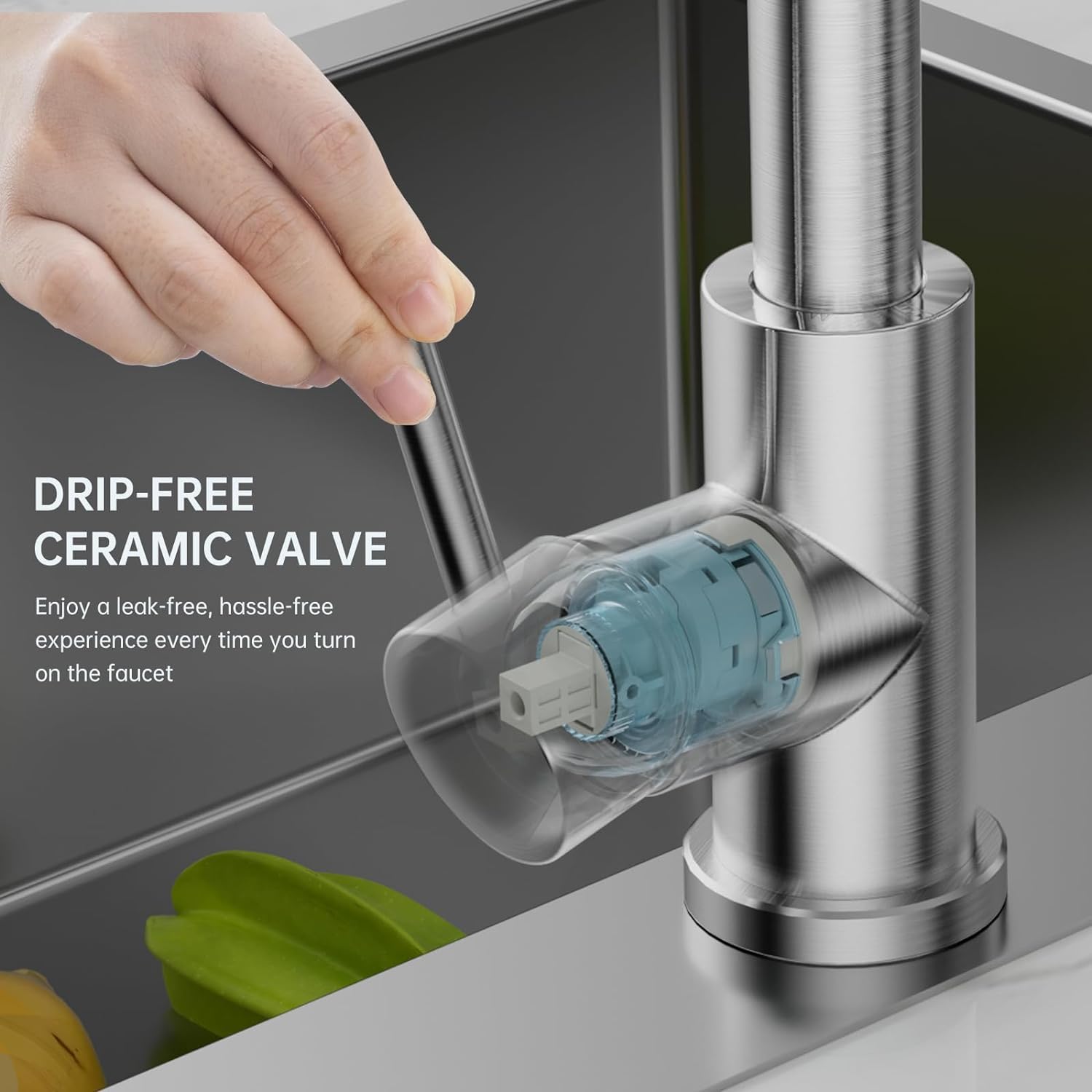 Lhh Kitchen Faucet With Pull Down Sprayer Stainless Steel Kitchen Faucets With Deck Suitable For Bar Laundry Utility Rv Farmhouse High Arc Single Handle Kitchen Sink Faucet. (Brushed Nickel)