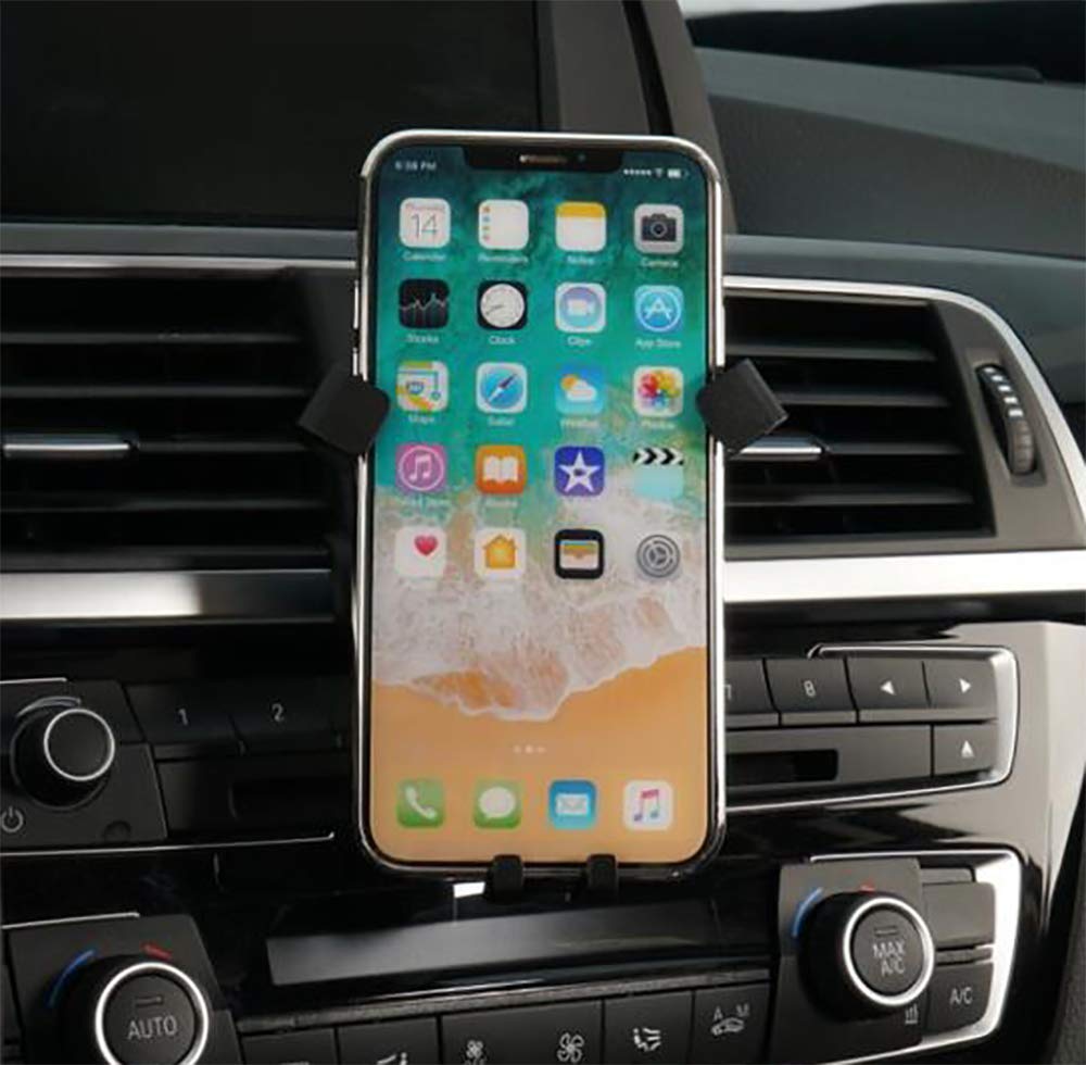 Bwen Carbon Fiber Phone Holder For Bmw 3 Series 2012-2018, Adjustable Car Air Vent Mount, 360 Rotation, Fits Iphone 13/14/15/16/17/18/X/11/10/9