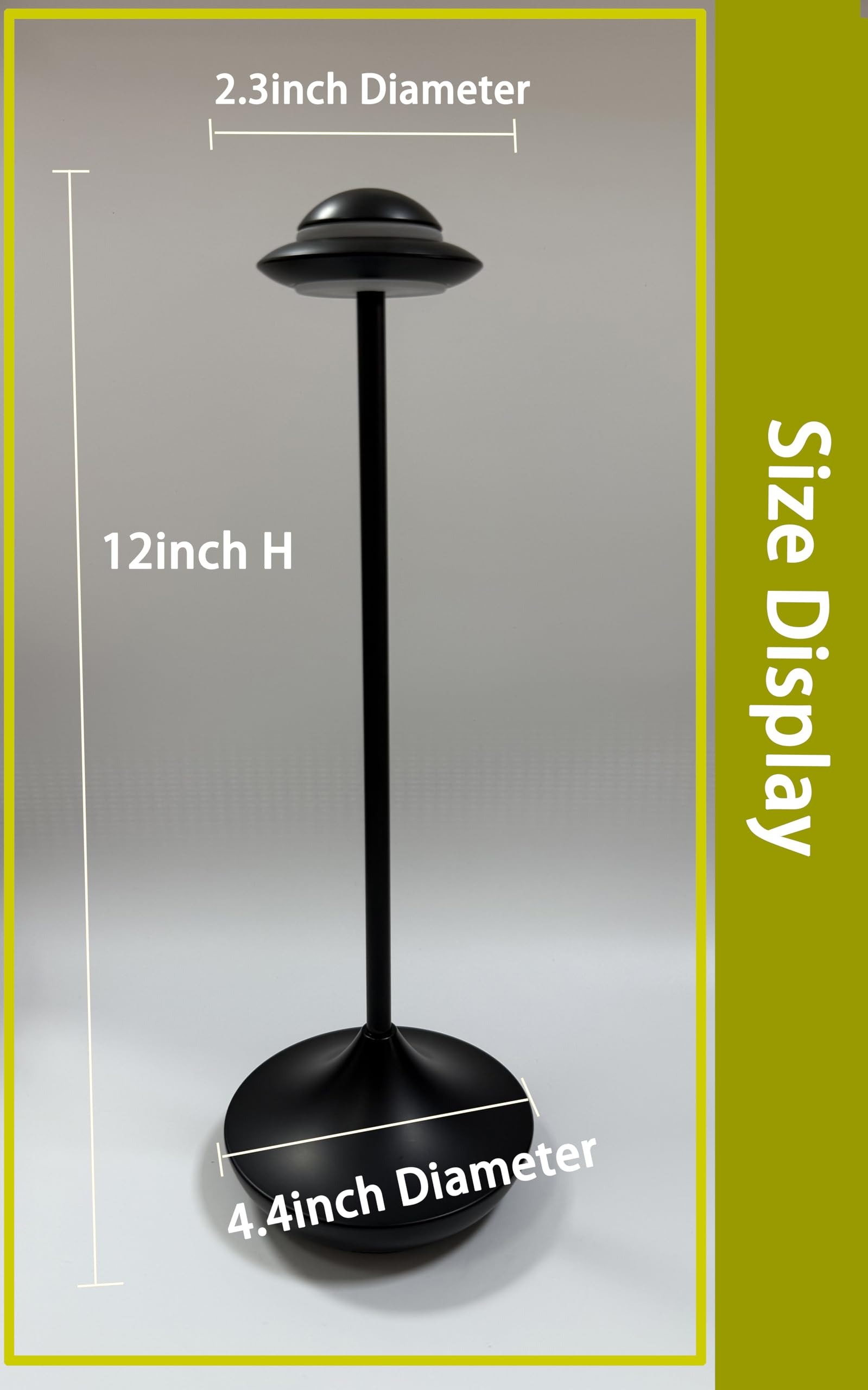 Bwhshk Ufo Usb Rechargeable Night Lamp,Portable Table Lamp For Bedroom/Living Room 3-Level Brightness Desk Lamp Td011 (Grey)