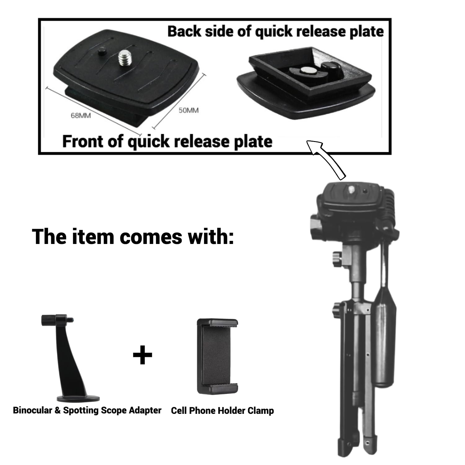Yki Portable Tabletop Tripod For Spotting Scope Monocular Dslr Camera Binocular, Adjustable Travel Desktop Tripod With 360 Degree Pan Head, Small Aluminum Alloy Holder Stand