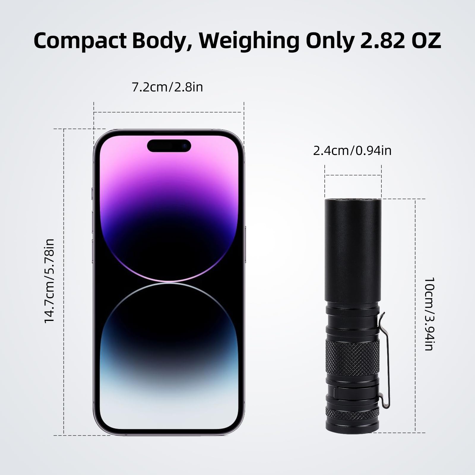 Trliradyn 2000Lm Edc Tactical Flashlight Ip65 Waterproof With 6 Mode,Rechargeable High Lumens Led Pocket Flashlight,14Hr(2600Mah) Battery Life For Daily Home Use, Adventure, Tactical Outdoor, Emergency