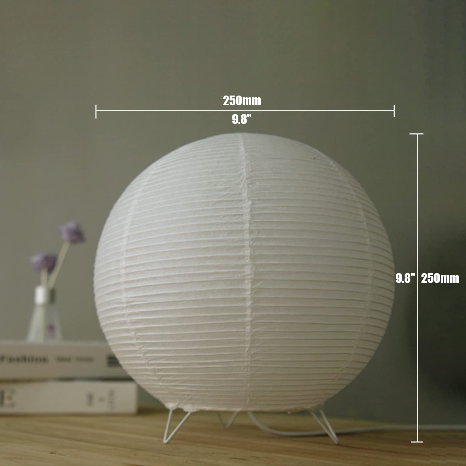 Xenoid Paper Table Lamp - Rice Paper Lantern Desk Lamp Paper Table Lamp Modern Bedside Lamp With Simple Lamp For Nightstand Bedroom Living Room
