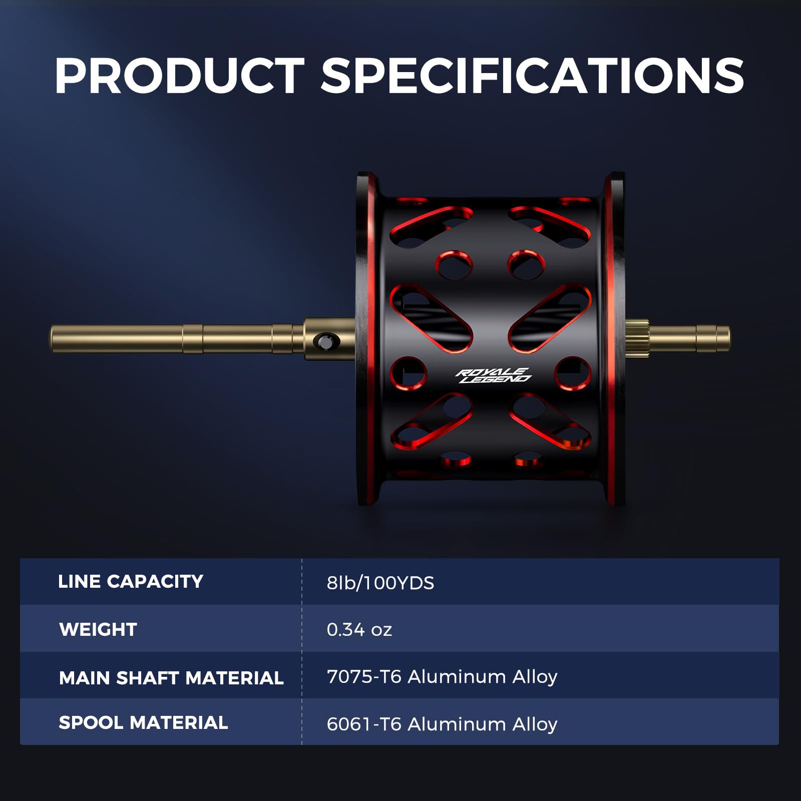 Kastking Royale Legend Fishing Reel - Ultra-Light Aluminum Spool, Corrosion Resistant, Compatible With Royale Legend Ii/Gt Baitcasting Reels