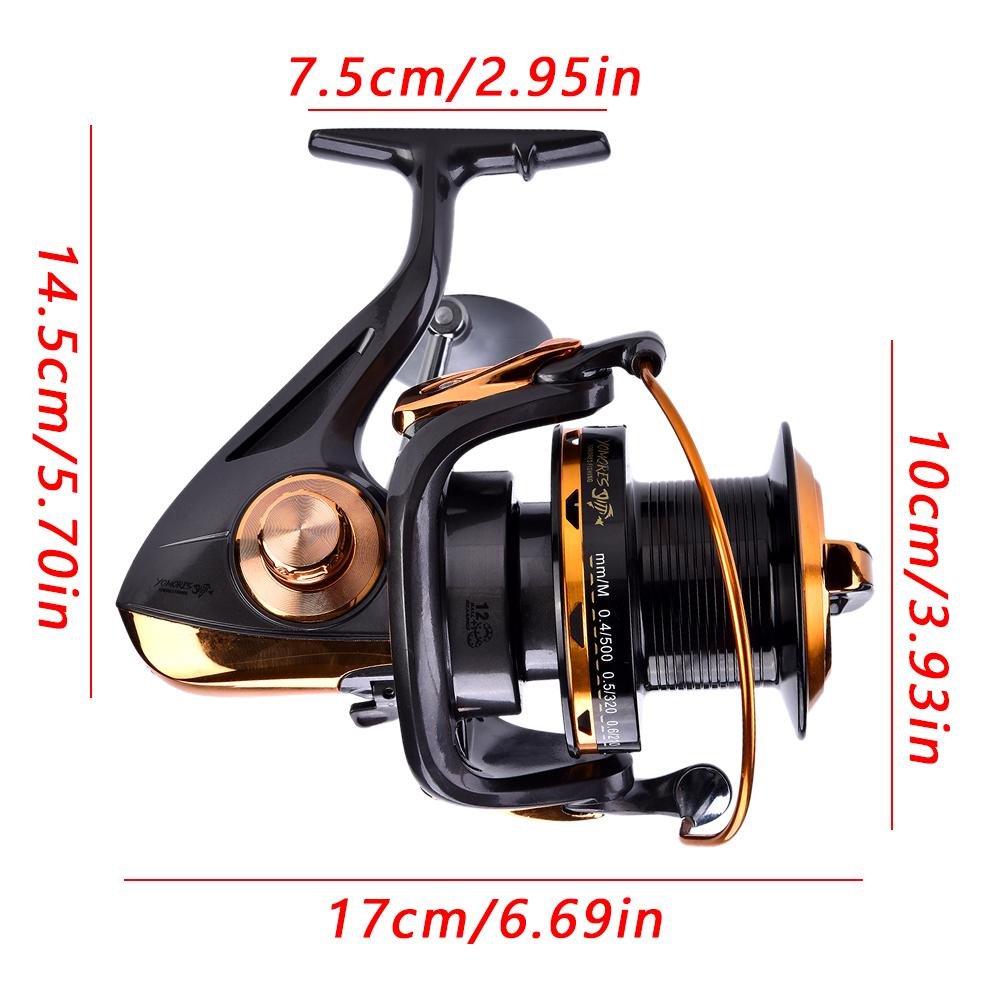 Dilwe Reel 14+1Bb High Speed Metallic Casting Smooth Fishing Reels For Saltwater Freshwater Fishing (11000)