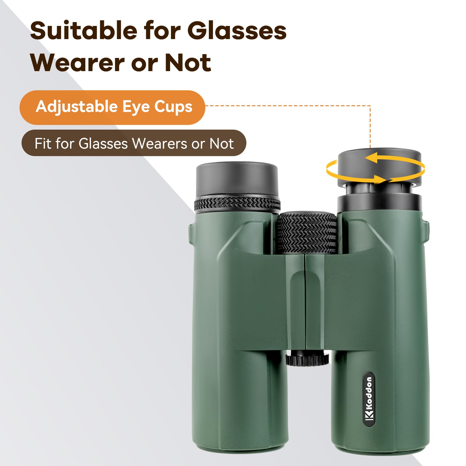 Koddon High Powered Binoculars For Adults - 12X42, Ideal For Bird Watching, Easy Focus With Low Light Vision For Outdoor Travel And Sports